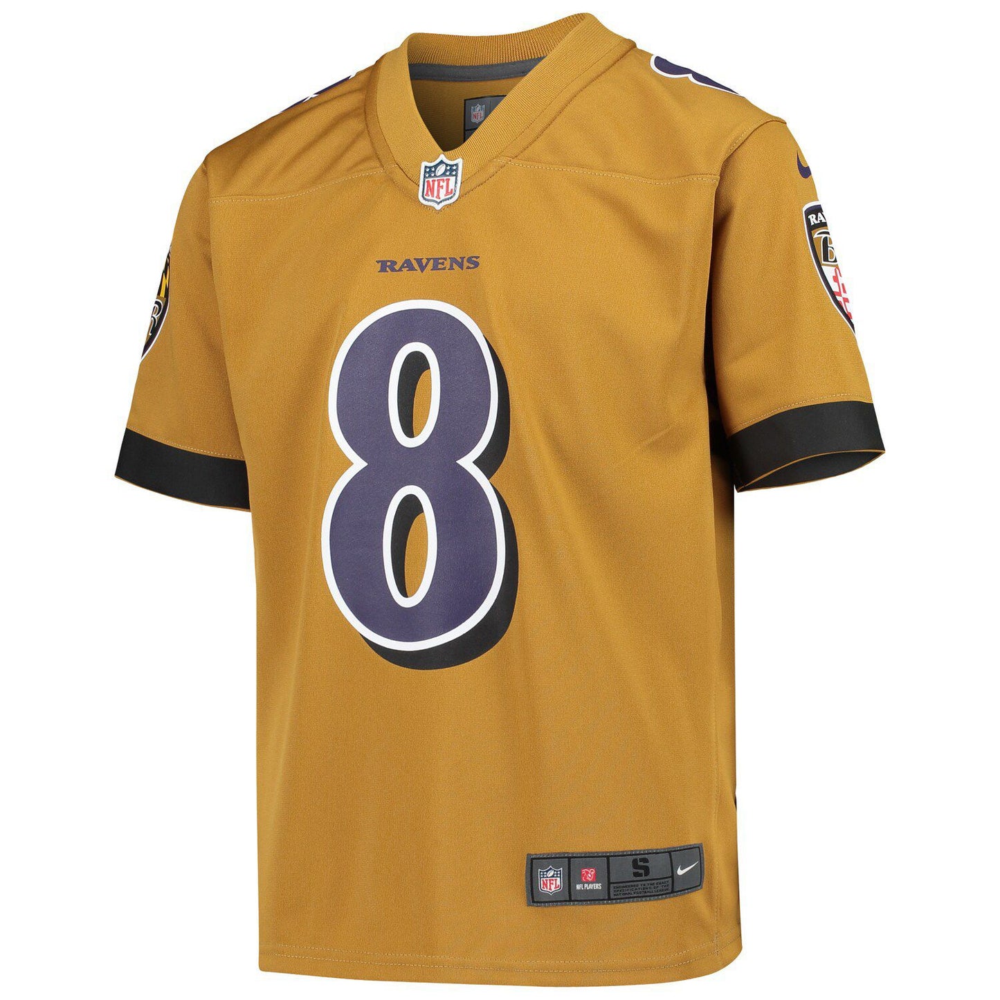 Youth Nike Lamar Jackson Gold Baltimore Ravens Inverted Game Jersey