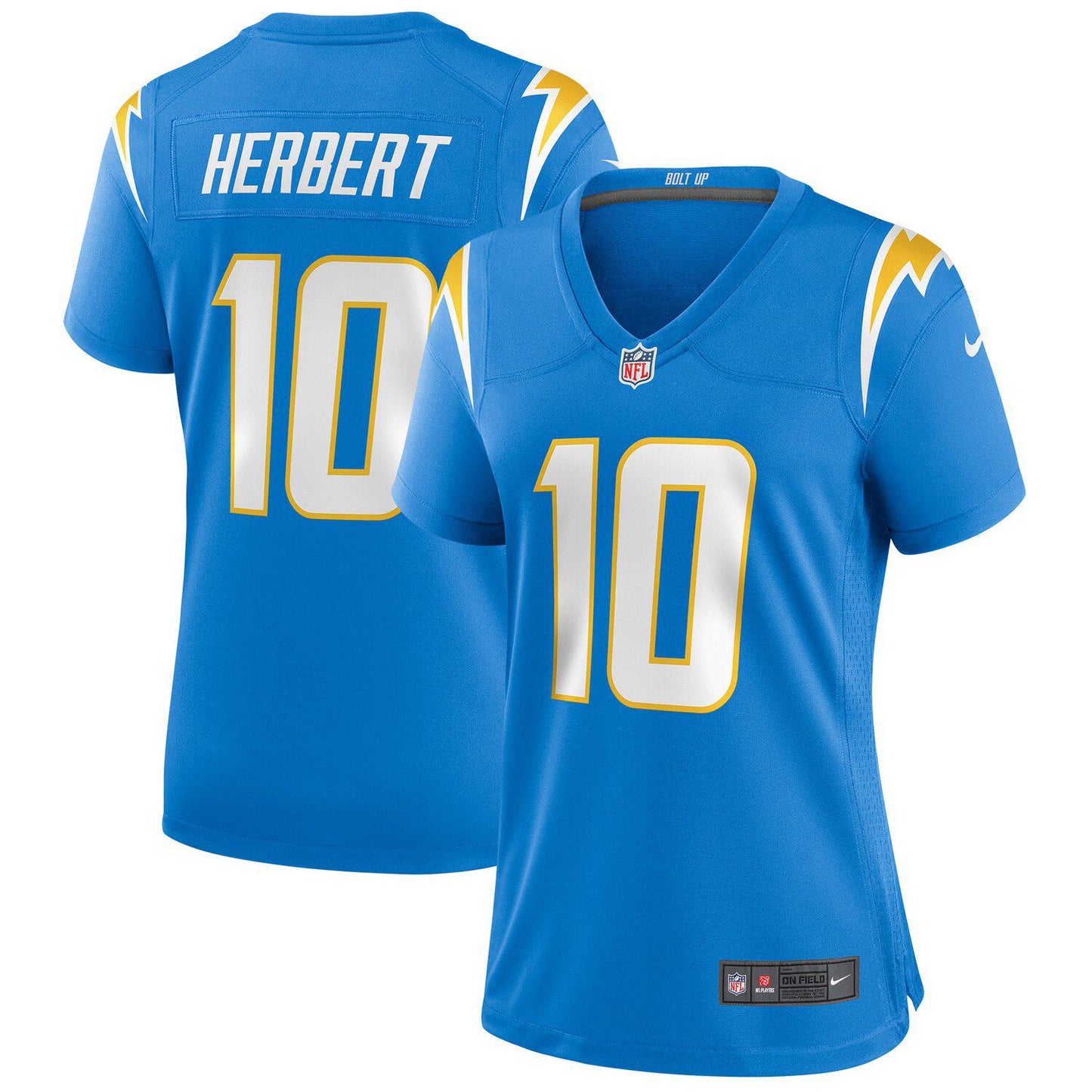 Women's Nike Justin Herbert Powder Blue Los Angeles Chargers 2020 NFL Draft First Round Pick Game Jersey