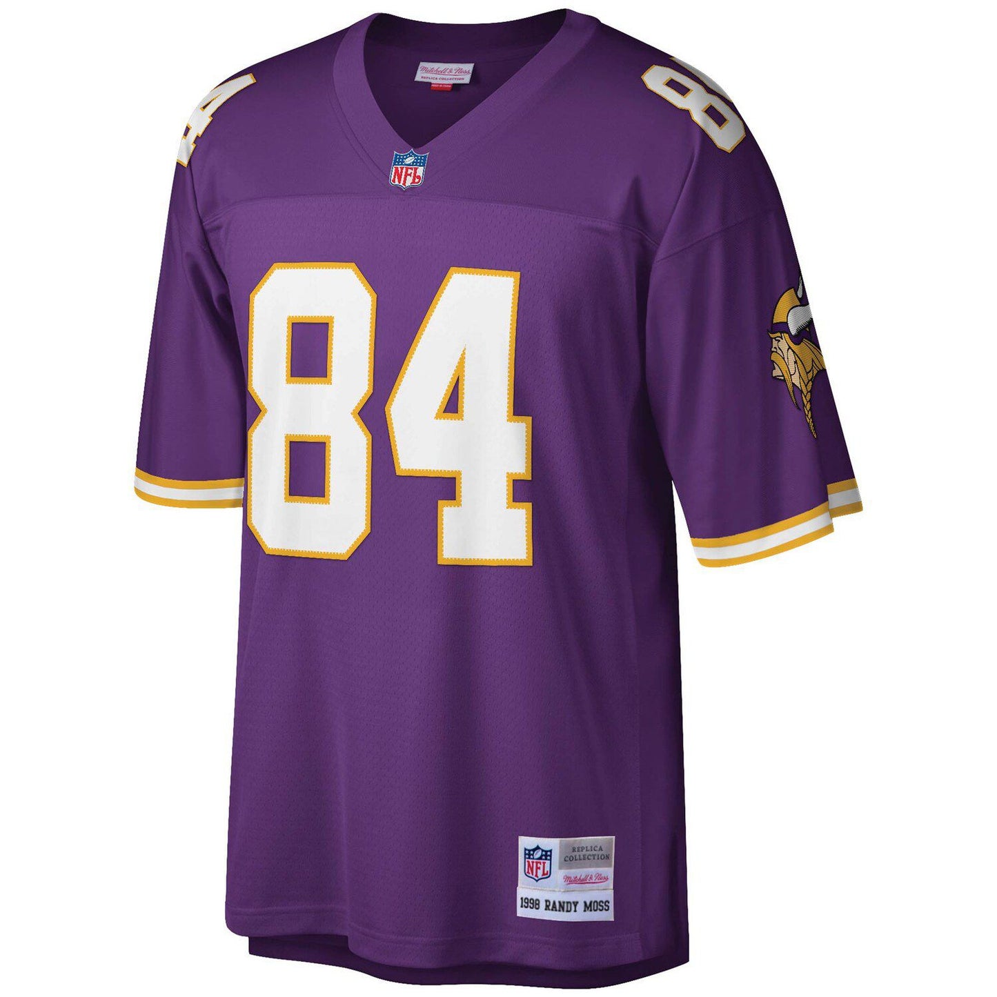 Men's Mitchell & Ness Randy Moss Purple Minnesota Vikings Legacy Replica Jersey