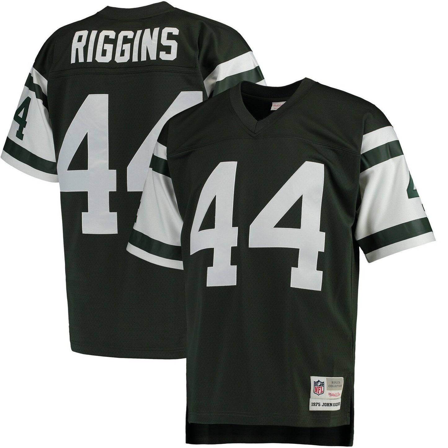 Men's Mitchell & Ness John Riggins Green New York Jets Retired Player Legacy Replica Jersey