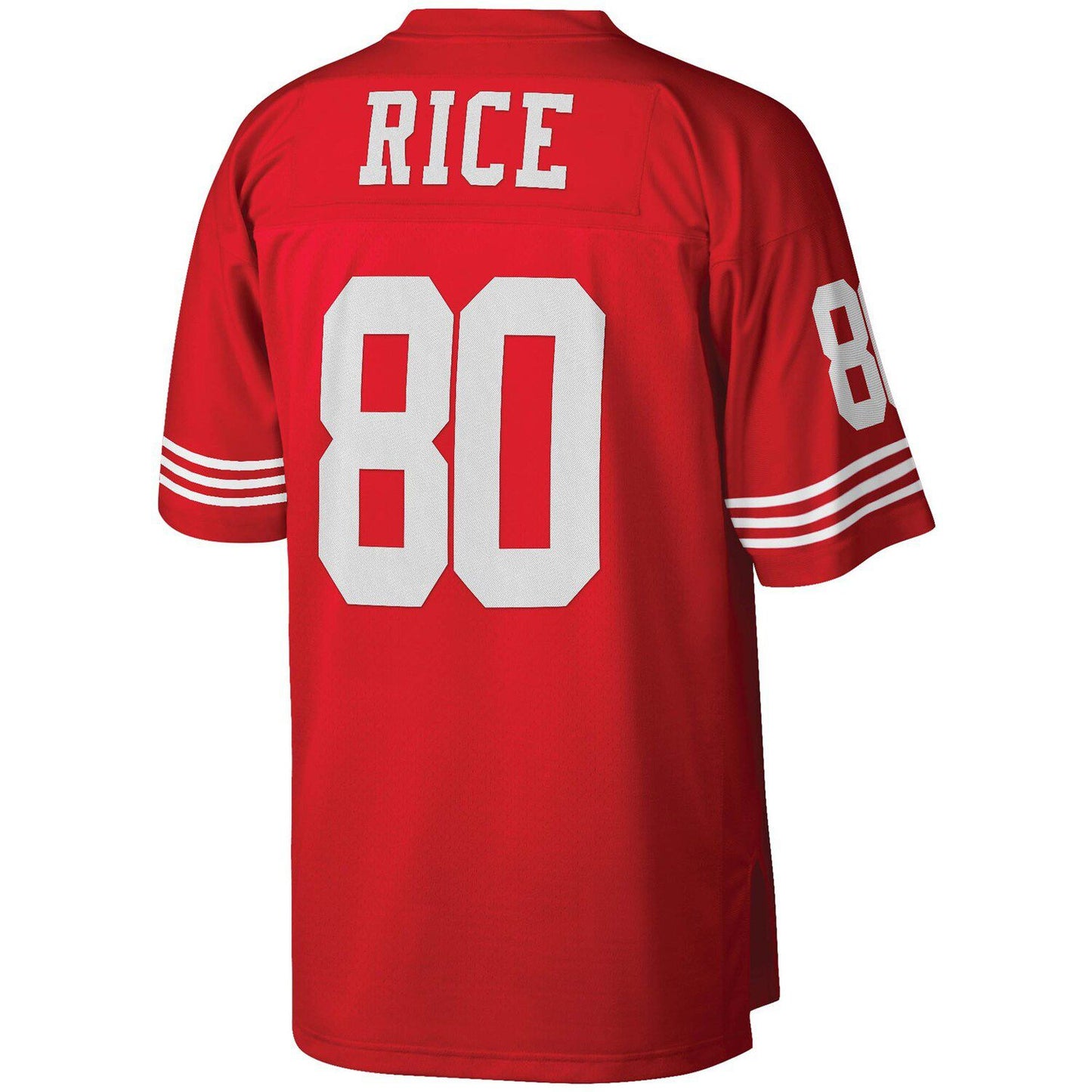 Men's Mitchell & Ness Jerry Rice Scarlet San Francisco 49ers Big & Tall 1990 Retired Player Replica Jersey