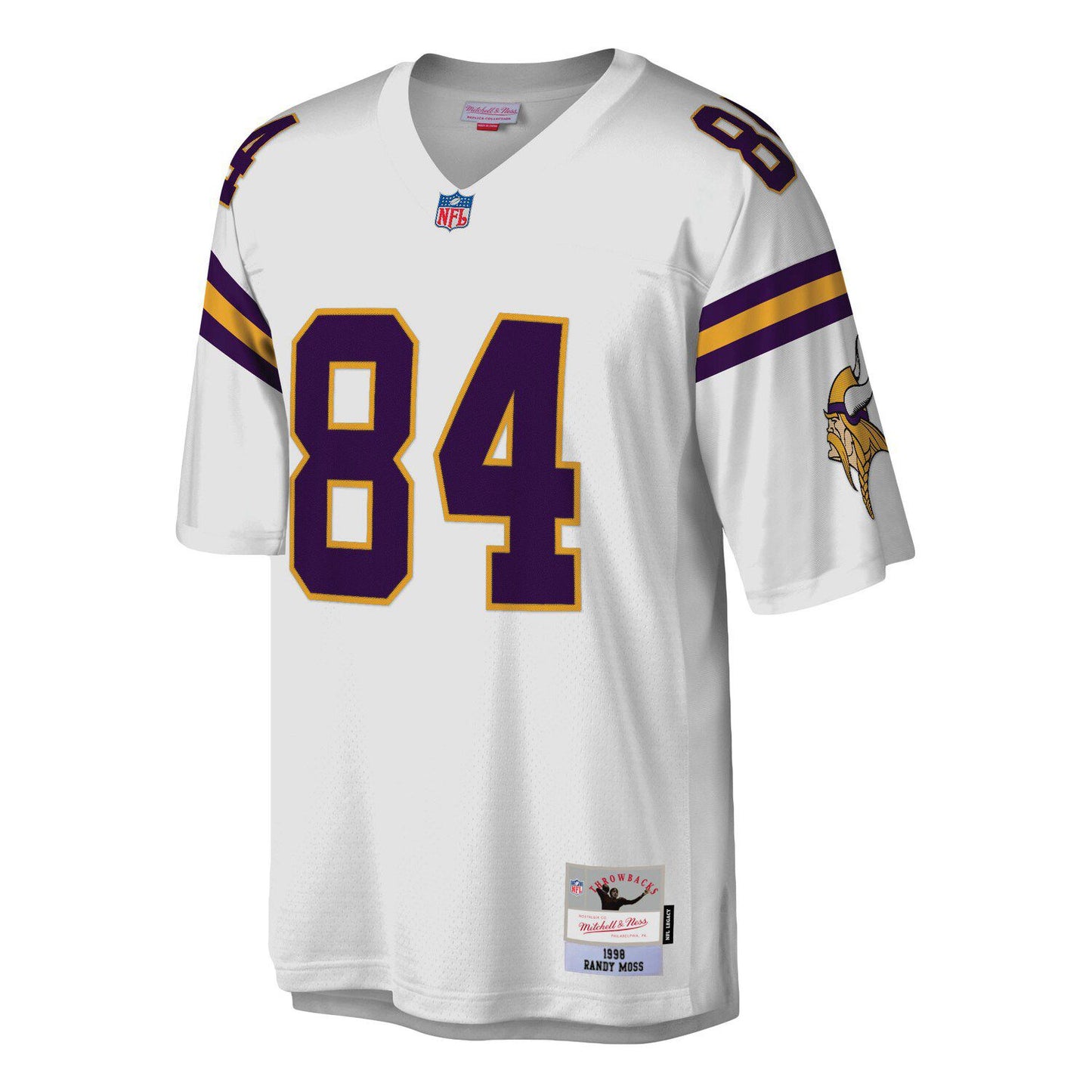 Men's Mitchell & Ness Randy Moss White Minnesota Vikings Legacy Replica Jersey