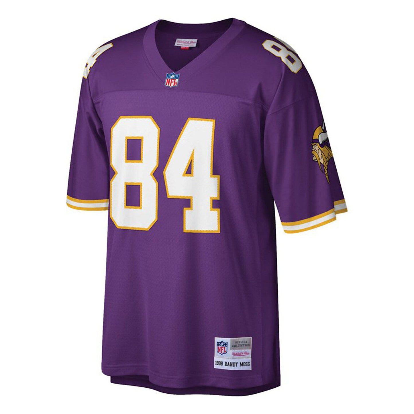 Men's Mitchell & Ness Randy Moss Purple Minnesota Vikings Big & Tall 1998 Retired Player Replica Jersey