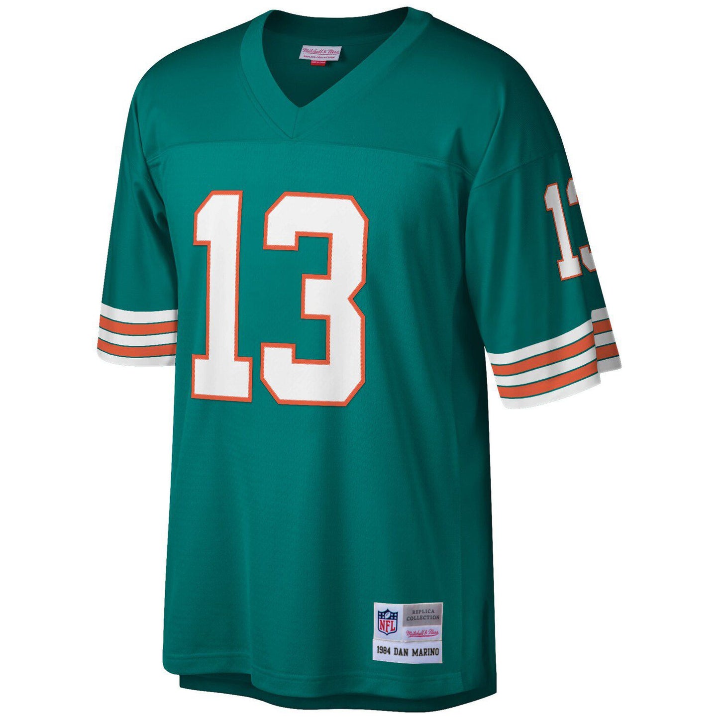 Men's Mitchell & Ness Dan Marino Aqua Miami Dolphins Big & Tall 1984 Retired Player Replica Jersey