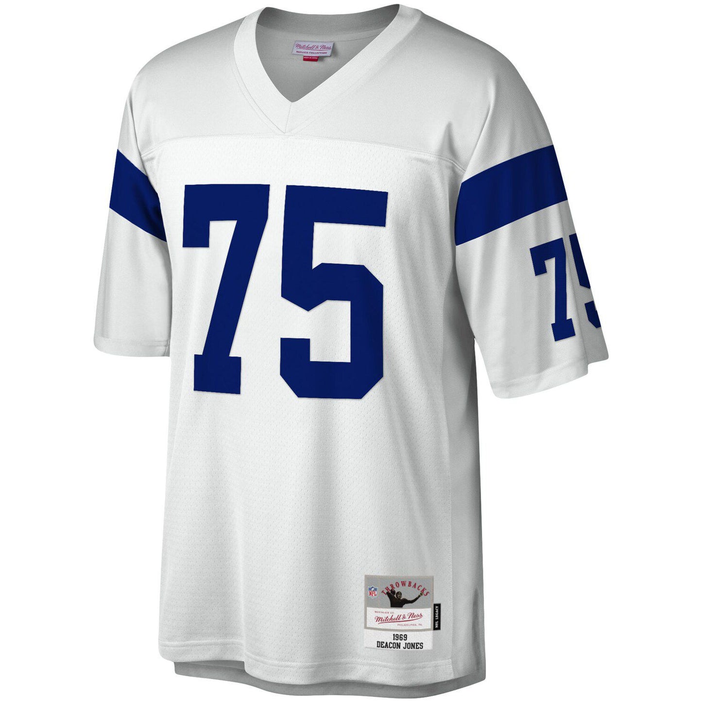 Men's Mitchell & Ness Deacon Jones White Los Angeles Rams Legacy Replica Jersey