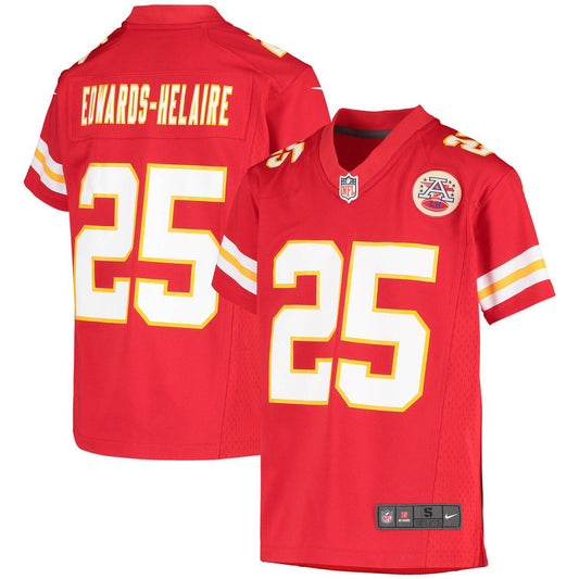 Youth Nike Clyde Edwards-Helaire Red Kansas City Chiefs Game Jersey