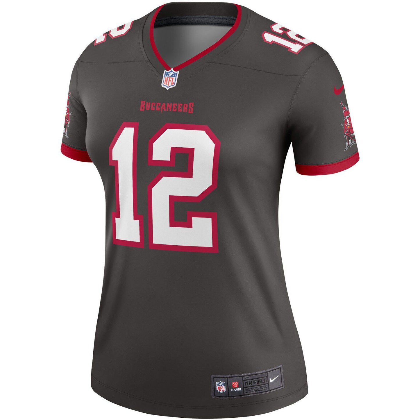 Women's Nike Tom Brady Pewter Tampa Bay Buccaneers Alternate Legend Jersey