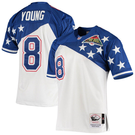 Men's Mitchell & Ness Steve Young White/Blue NFC 1994 Pro Bowl Authentic Jersey