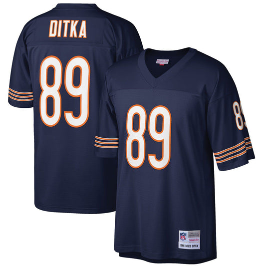 Men's Mitchell & Ness Mike Ditka Navy Chicago Bears Retired Player Legacy Replica Jersey