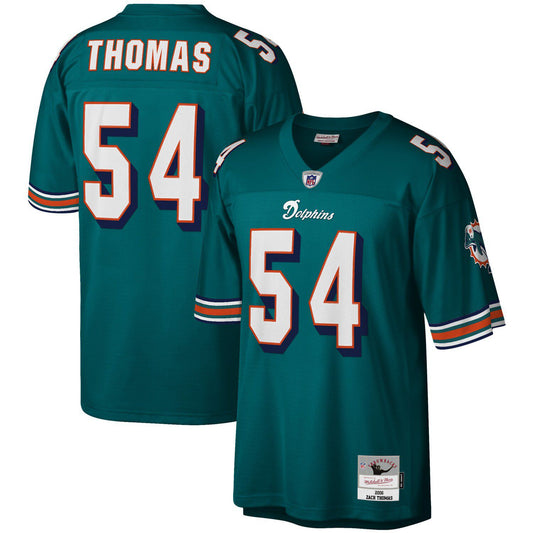 Men's Mitchell & Ness Zach Thomas Aqua Miami Dolphins Legacy Replica Jersey