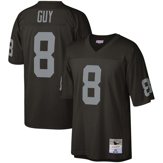 Men's Mitchell & Ness Ray Guy Black Las Vegas Raiders 1976 Legacy Replica Jersey