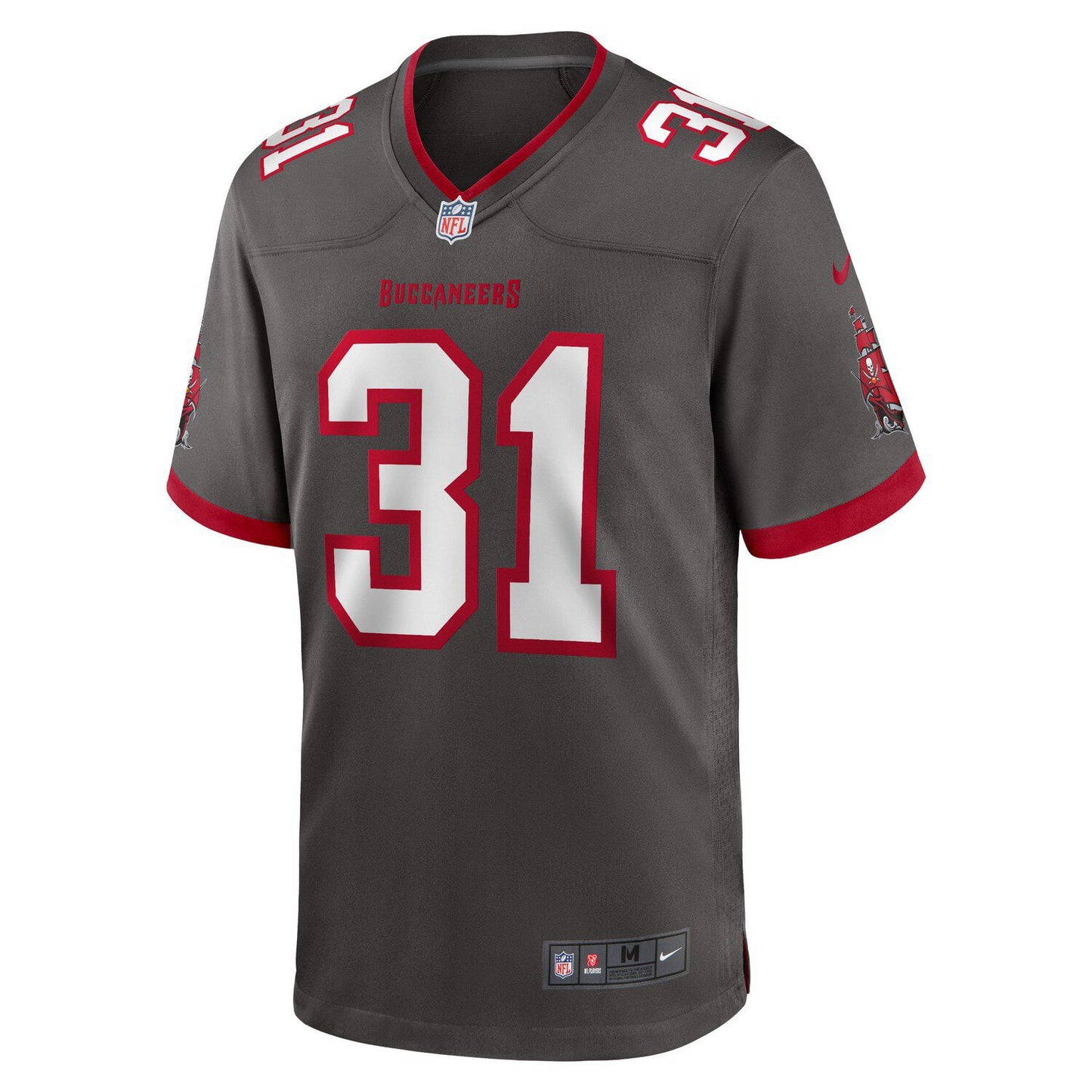 Men's Nike Antoine Winfield Jr. Pewter Tampa Bay Buccaneers Game Jersey