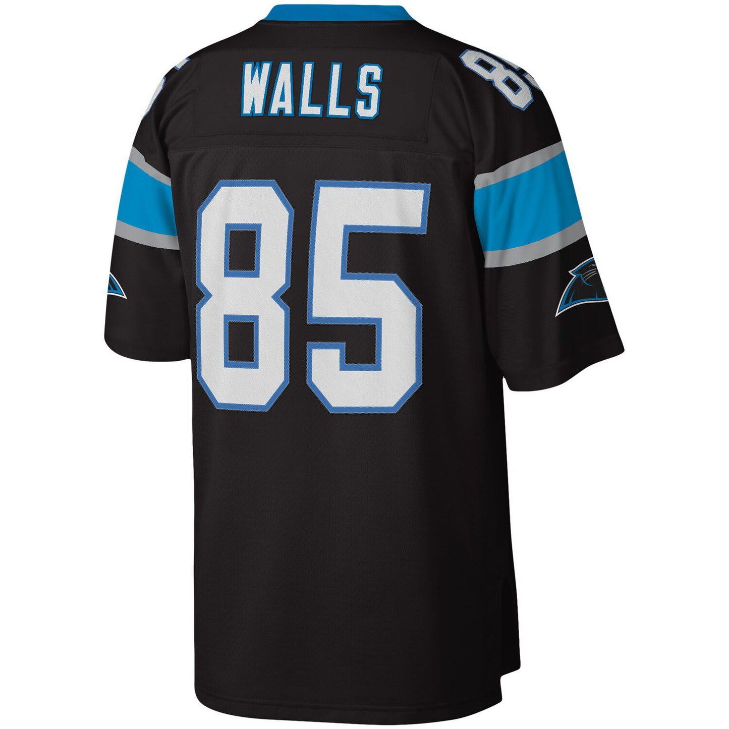 Men's Mitchell & Ness Wesley Walls Black Carolina Panthers Legacy Replica Jersey