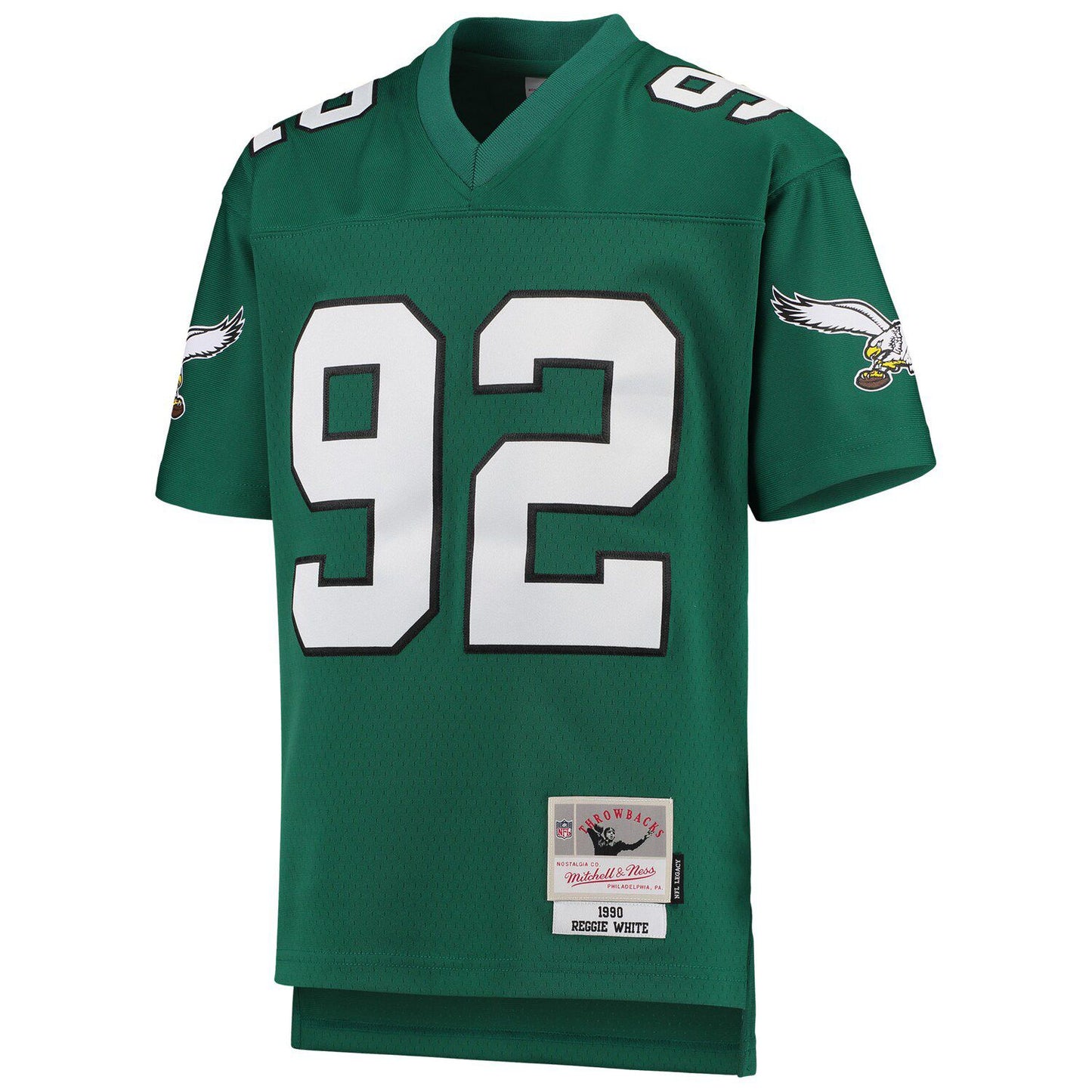 Youth Mitchell & Ness Reggie White Green Philadelphia Eagles 1990 Legacy Retired Player Jersey