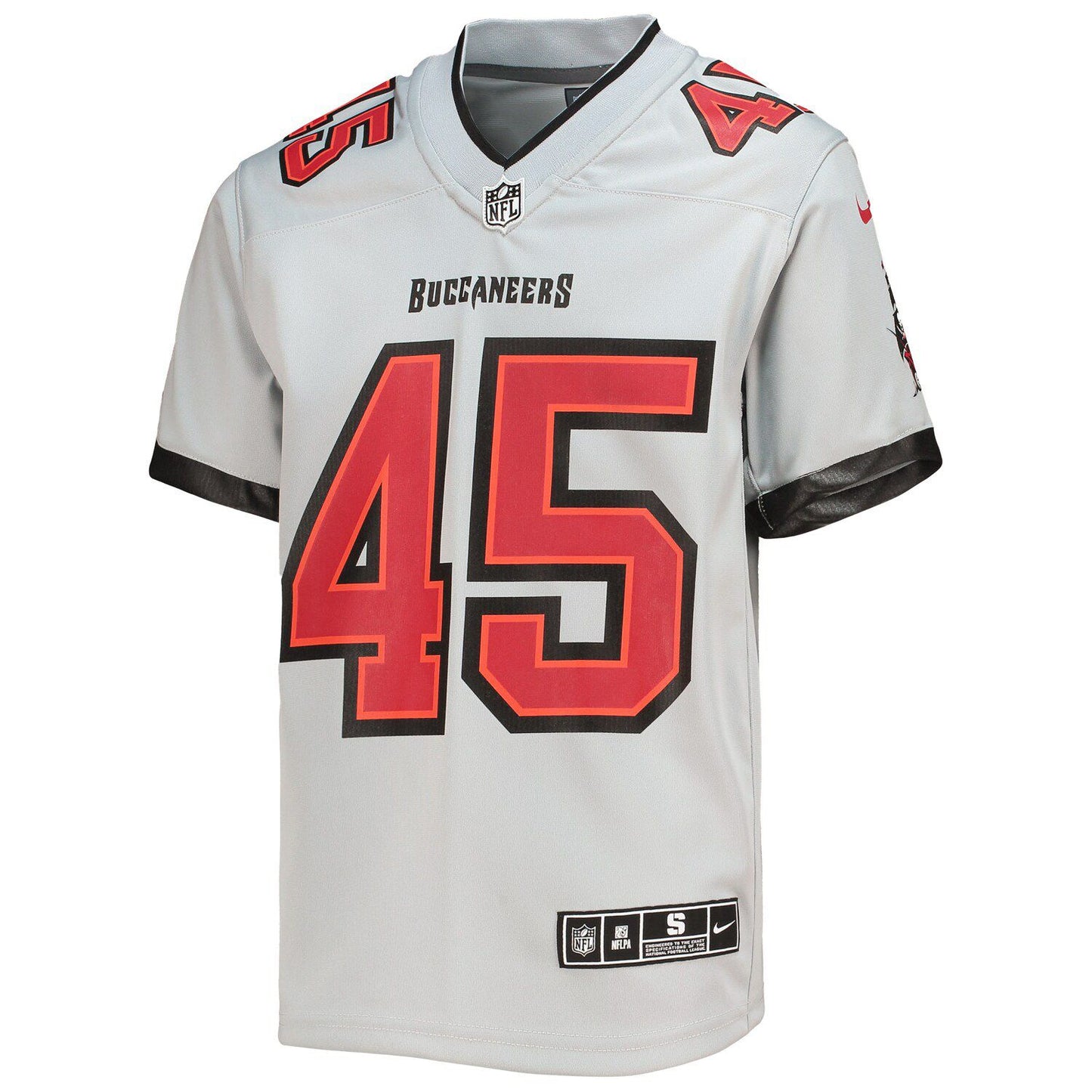 Youth Nike Devin White Gray Tampa Bay Buccaneers Inverted Team Game Jersey