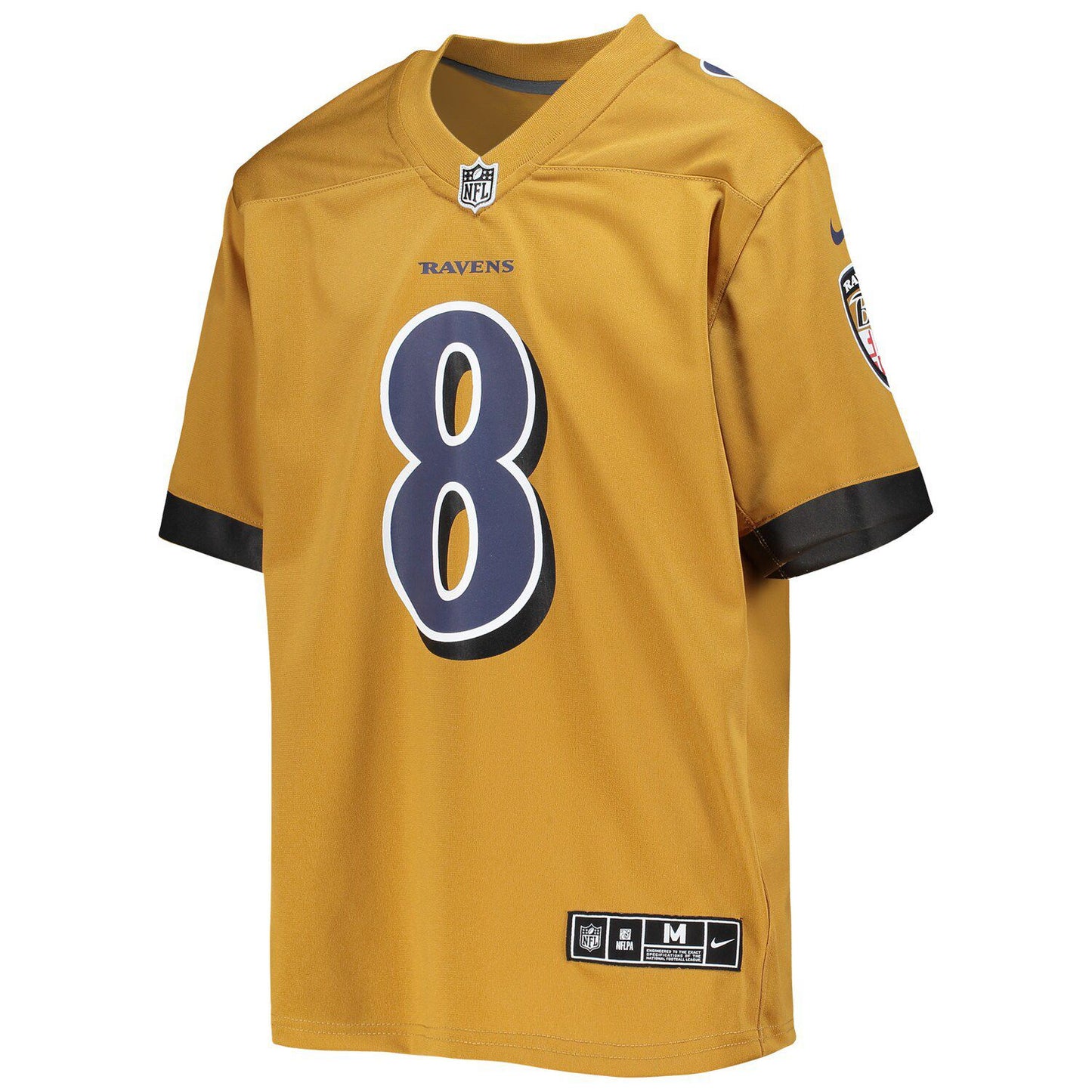 Youth Nike Lamar Jackson Gold Baltimore Ravens Inverted Team Game Jersey