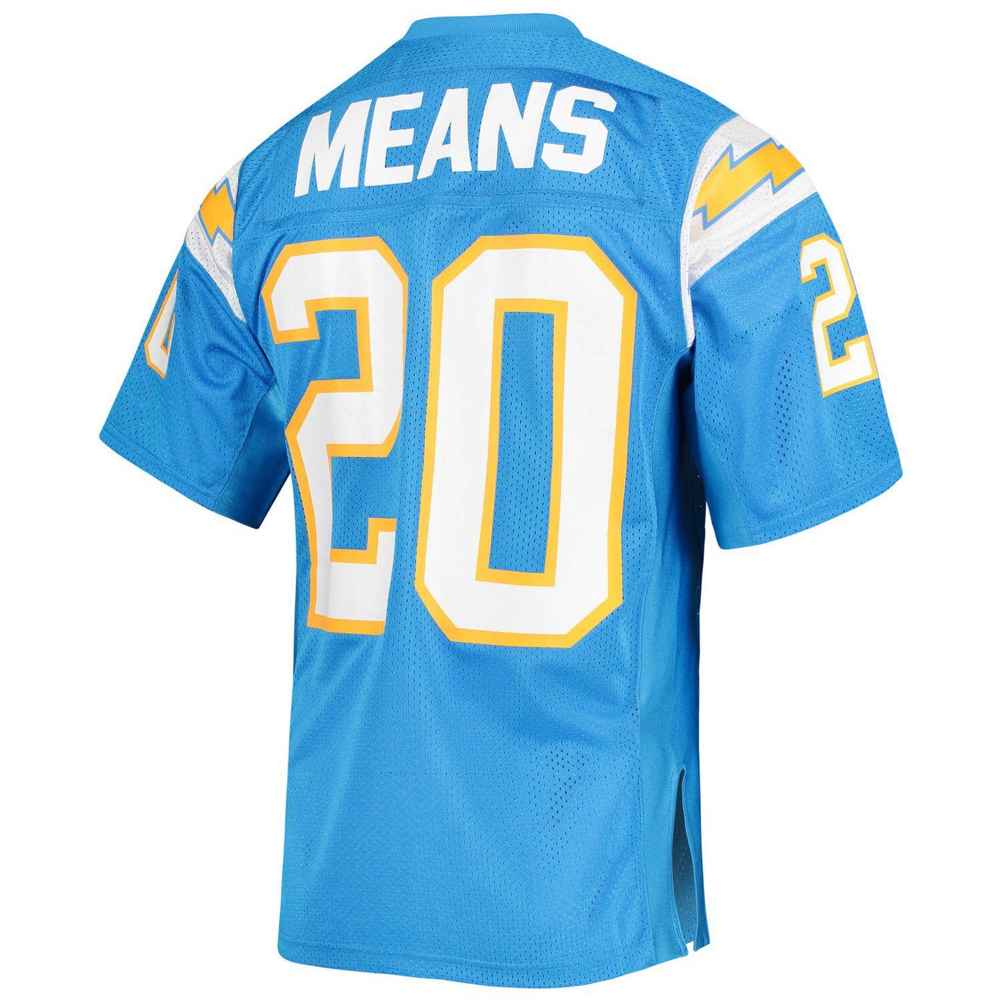 Men's Mitchell & Ness Natrone Means Powder Blue Los Angeles Chargers Authentic Retired Player Jersey