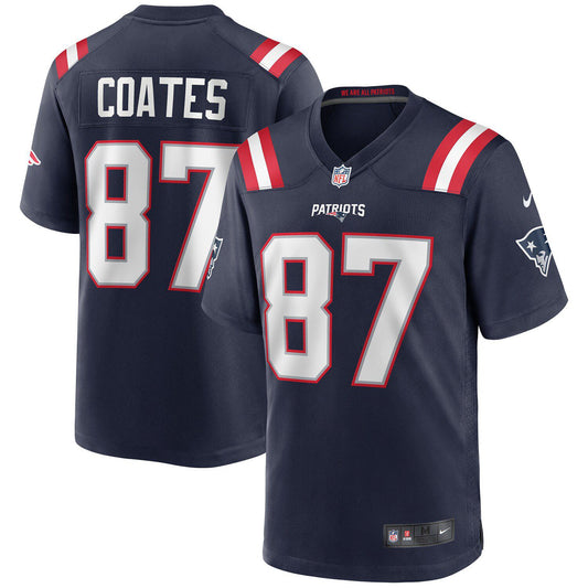 Men's Nike Ben Coates Navy New England Patriots Game Retired Player Jersey