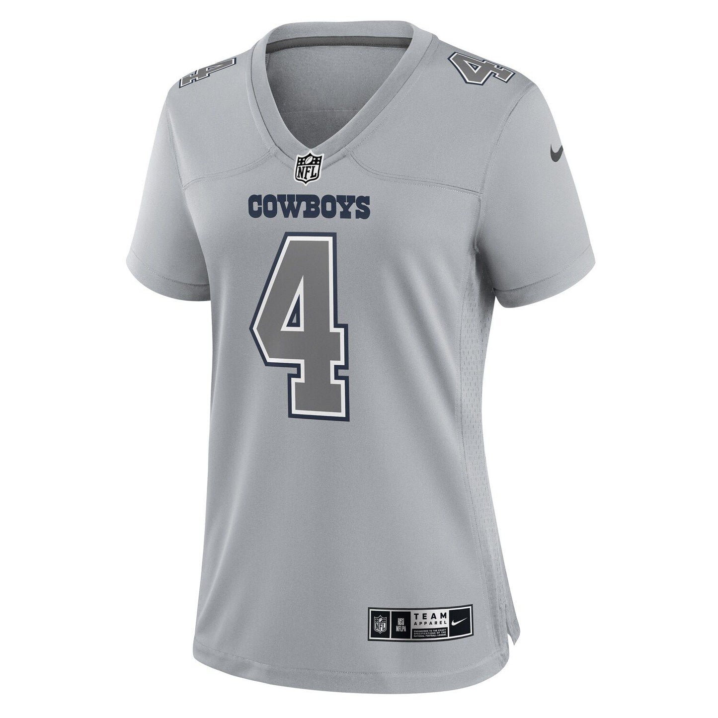 Women's Nike Dak Prescott Gray Dallas Cowboys Atmosphere Fashion Game Jersey