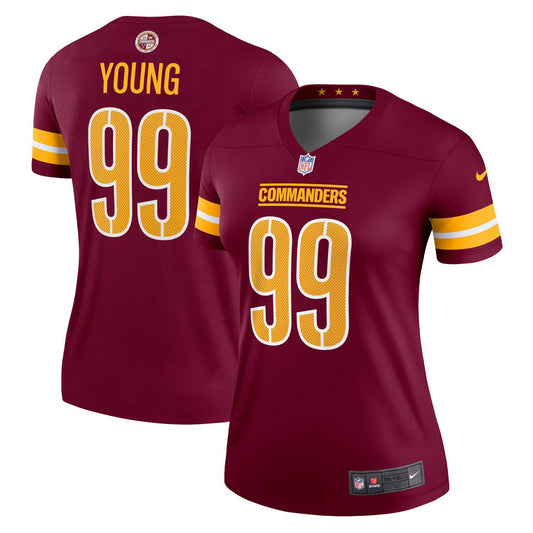 Women's Nike Chase Young Burgundy Washington Commanders Legend Jersey