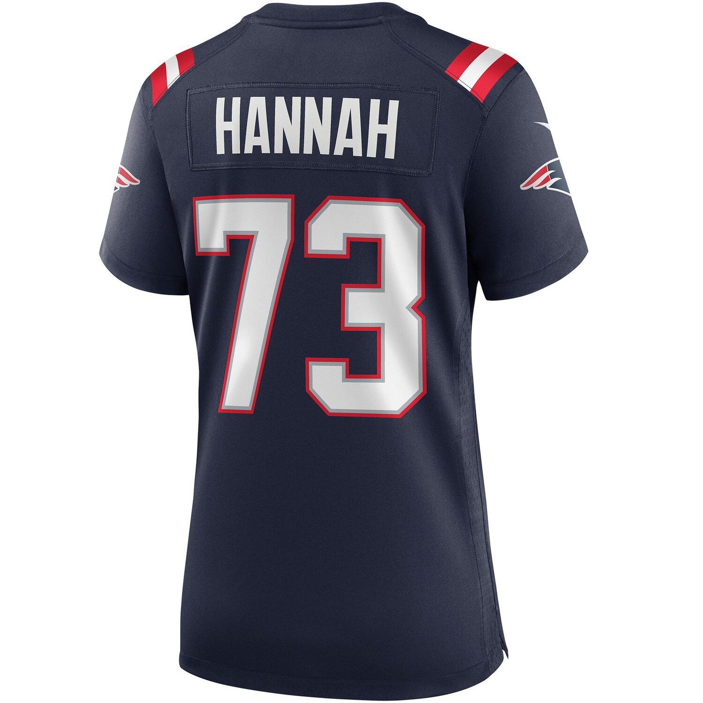 Women's Nike John Hannah Navy New England Patriots Game Retired Player Jersey