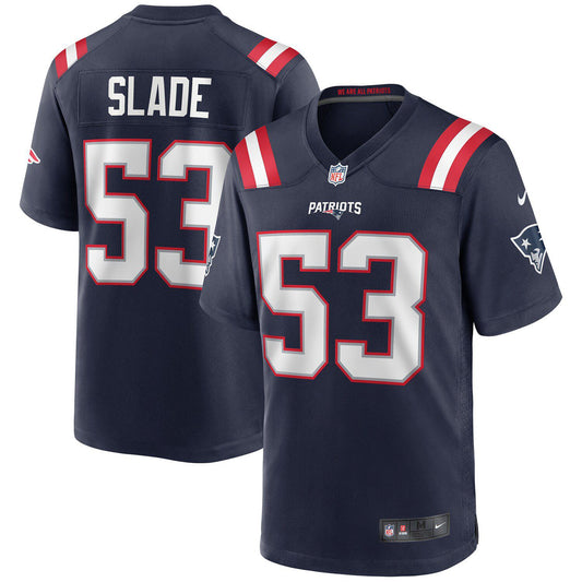 Men's Nike Chris Slade Navy New England Patriots Game Retired Player Jersey