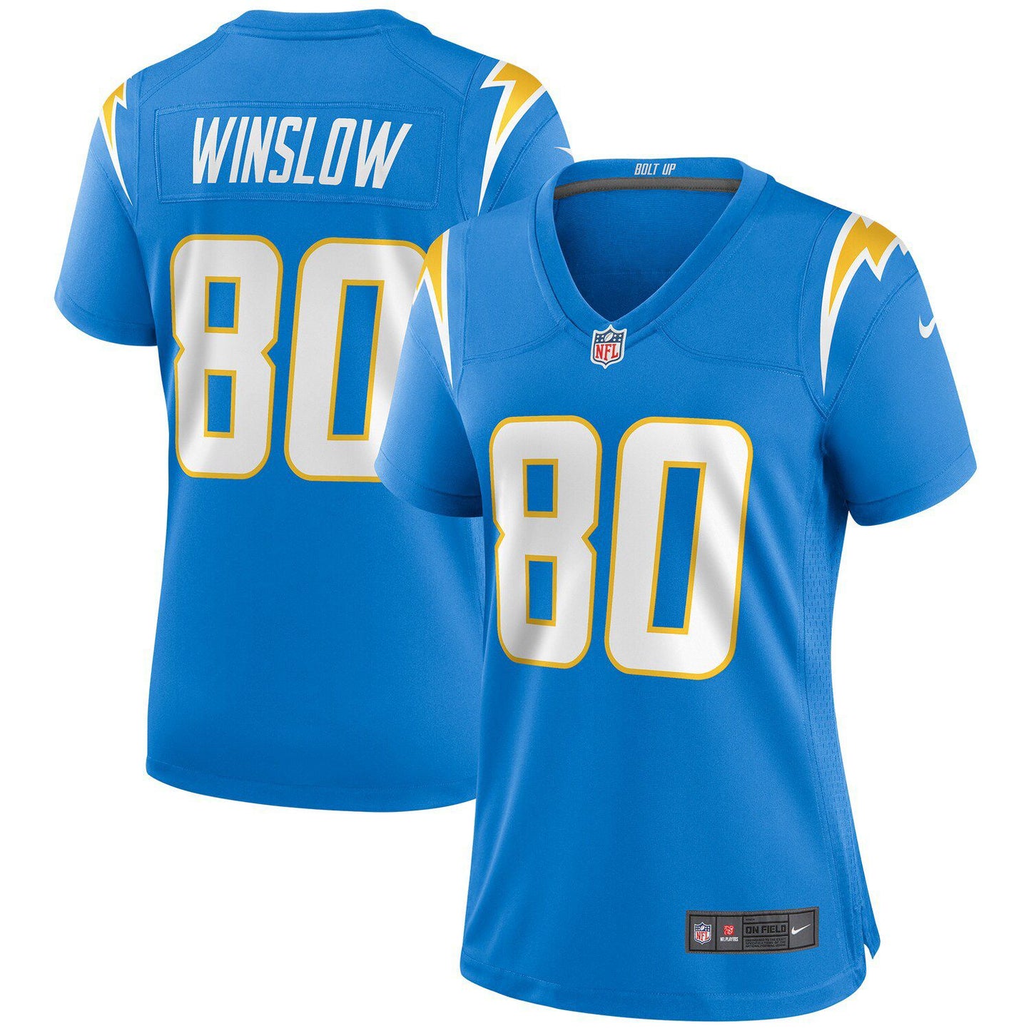 Women's Nike Kellen Winslow Powder Blue Los Angeles Chargers Game Retired Player Jersey