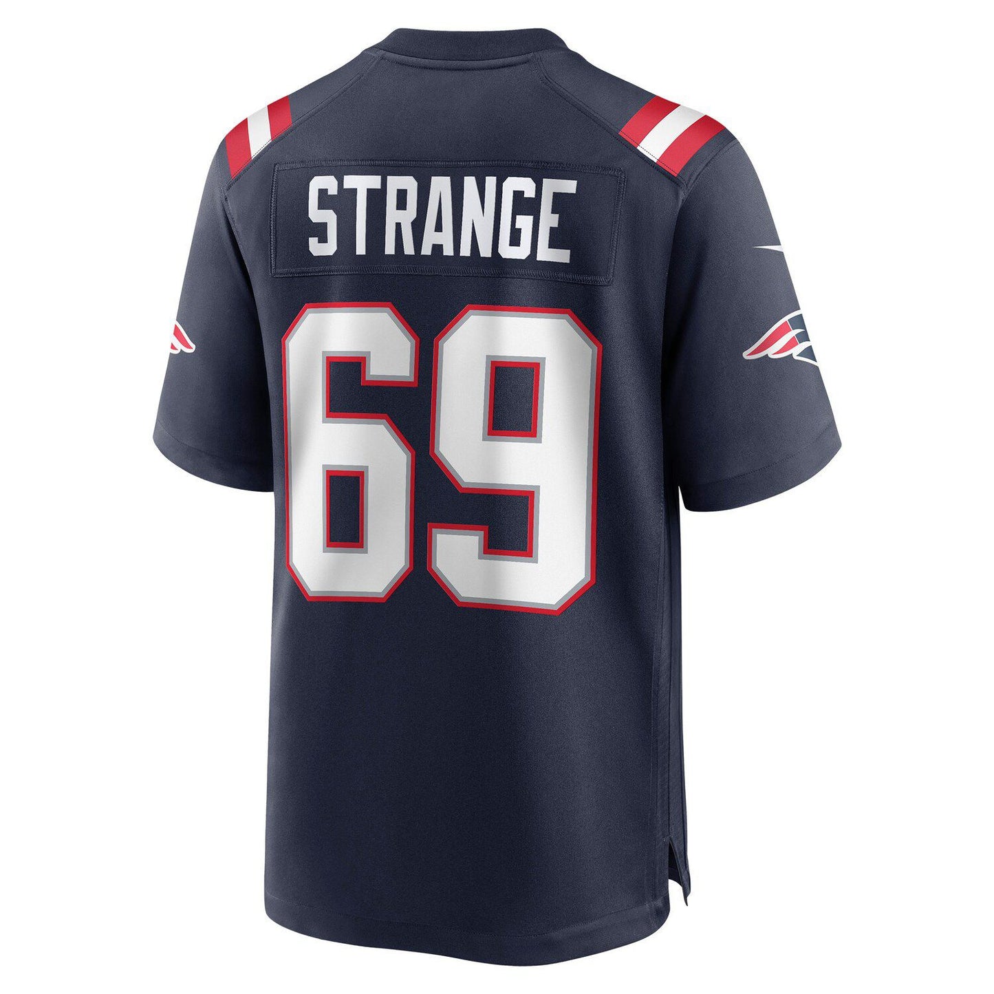 Men's Nike Cole Strange Navy New England Patriots Player Game Jersey