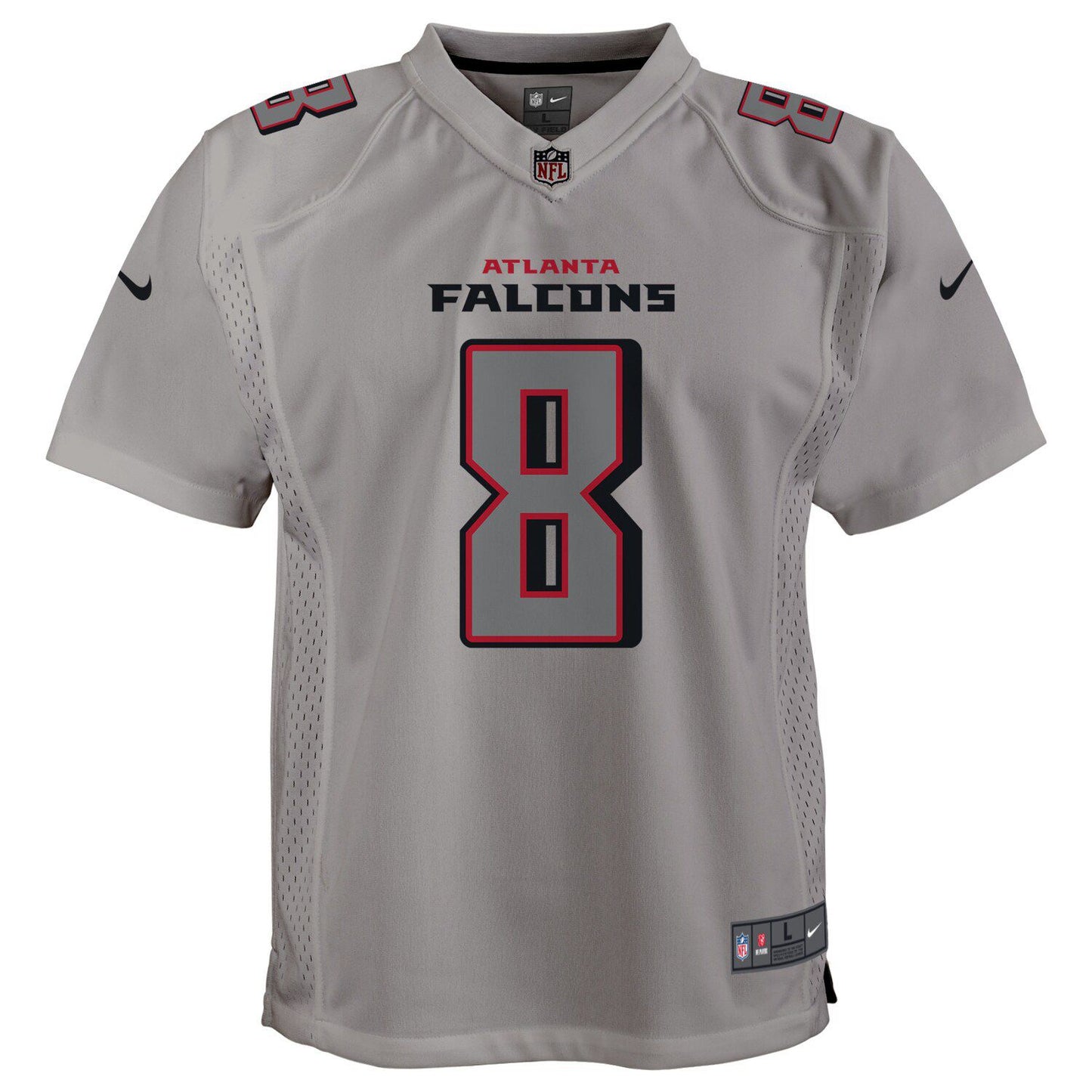 Youth Nike Kyle Pitts Gray Atlanta Falcons Atmosphere Game Jersey