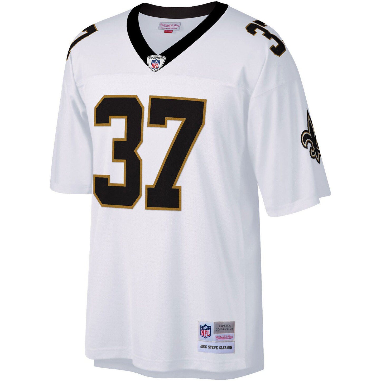 Men's Mitchell & Ness Steve Gleason White New Orleans Saints Big & Tall 2006 Retired Player Replica Jersey