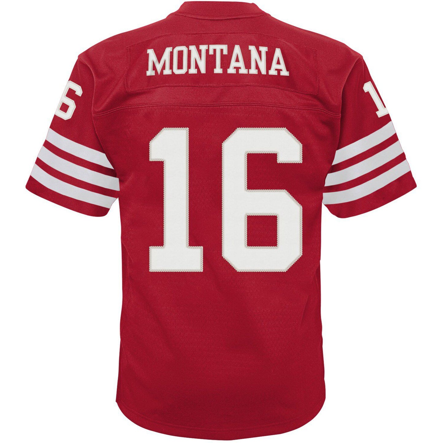 Infant Mitchell & Ness Joe Montana Scarlet San Francisco 49ers 1990 Retired Legacy Jersey