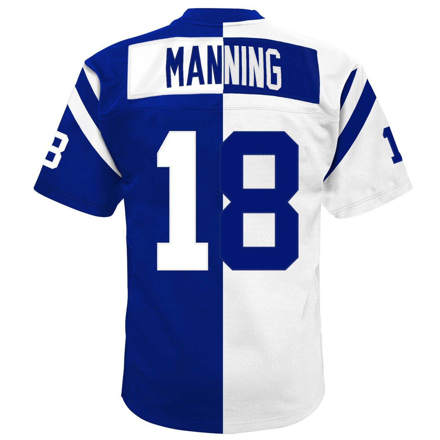 Youth Mitchell & Ness Peyton Manning White/Royal Indianapolis Colts Split Legacy Jersey