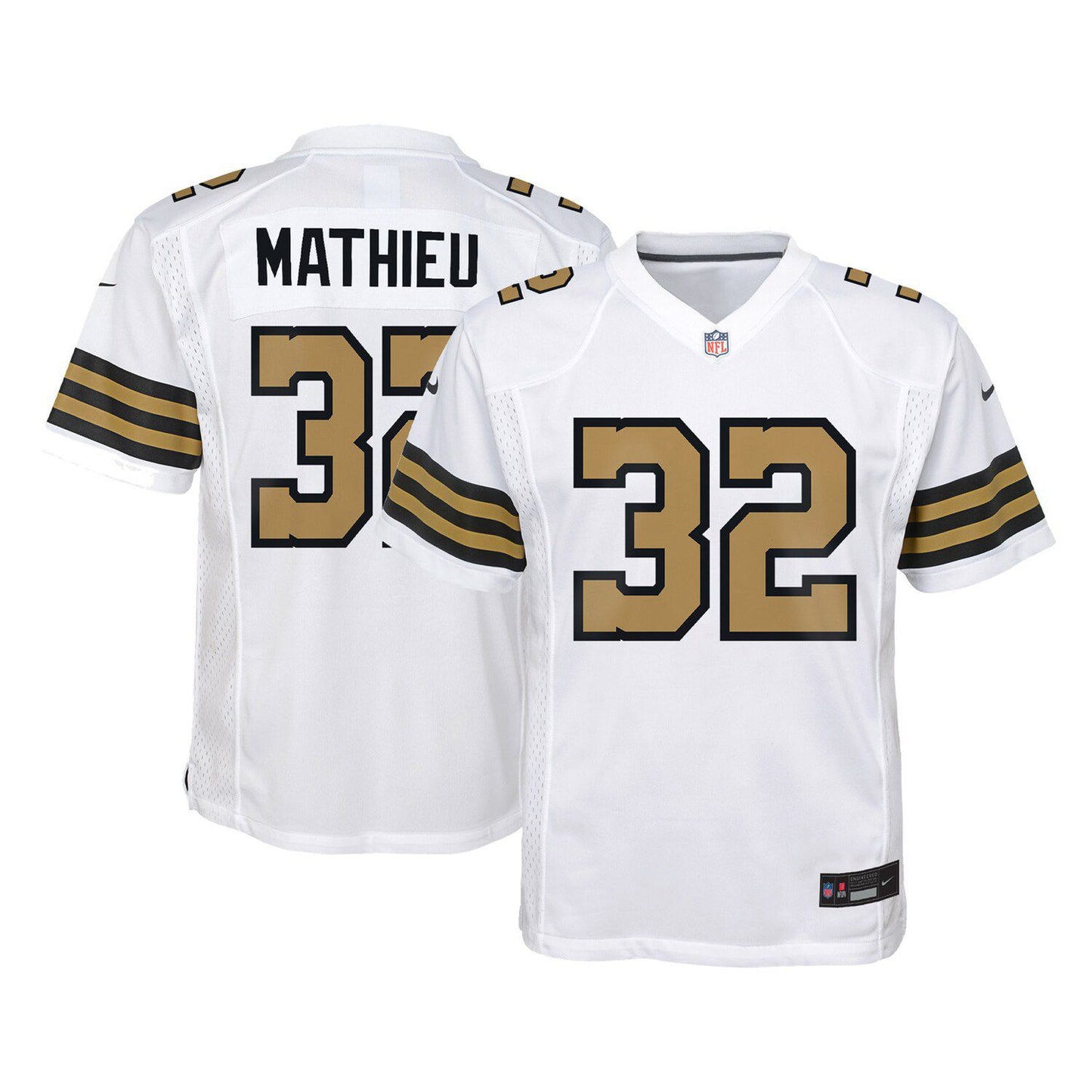 Youth Nike Tyrann Mathieu White New Orleans Saints Team Game Jersey