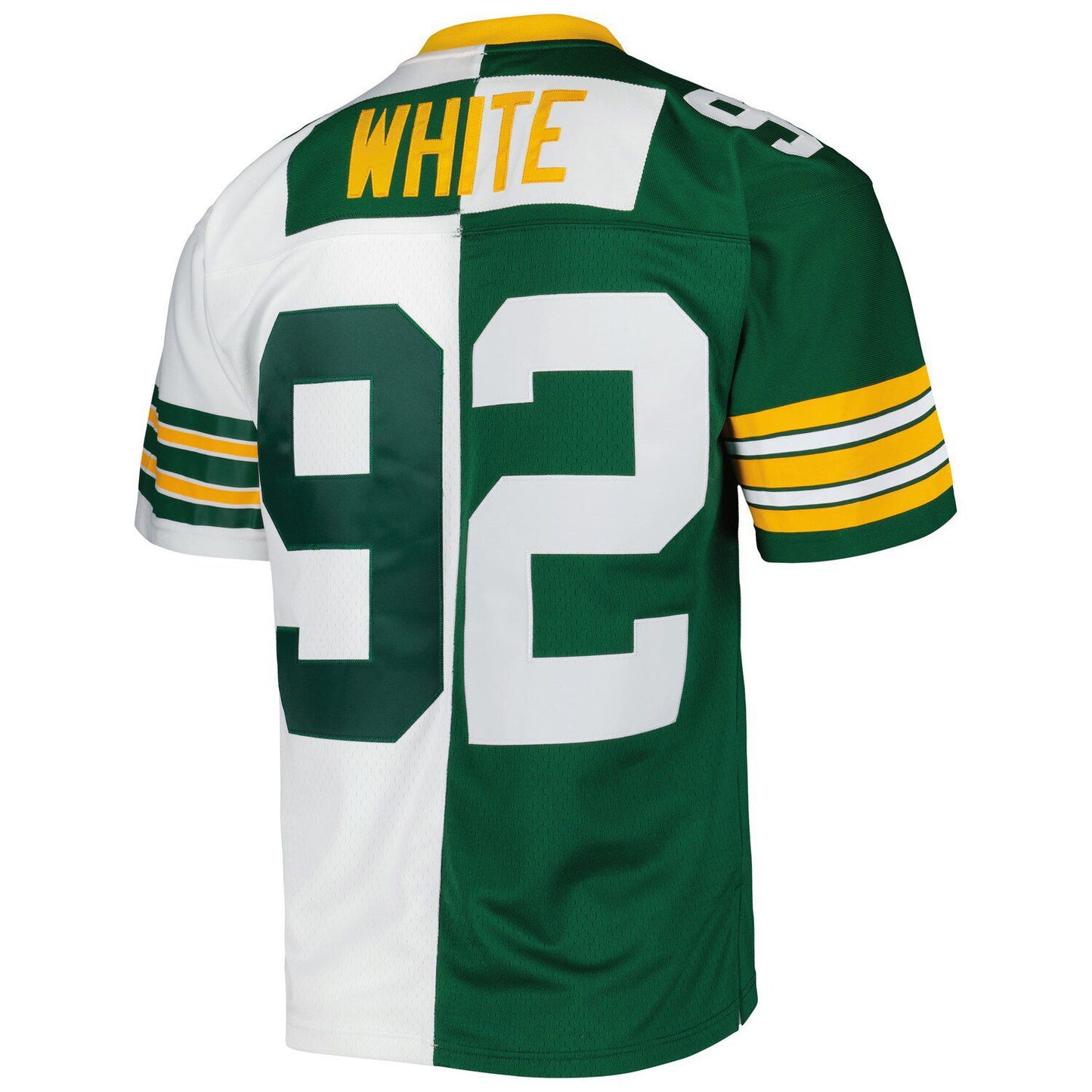 Men's Mitchell & Ness Reggie White Green/White Green Bay Packers 1996 Split Legacy Replica Jersey