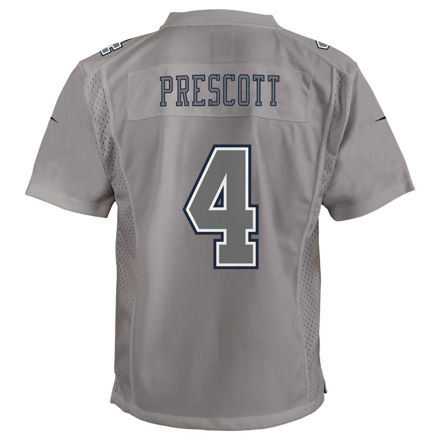 Youth Nike Dak Prescott Gray Dallas Cowboys Atmosphere Game Jersey