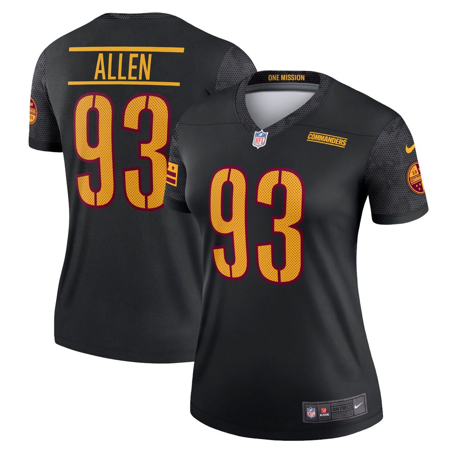 Women's Nike Jonathan Allen Black Washington Commanders Alternate Legend Jersey