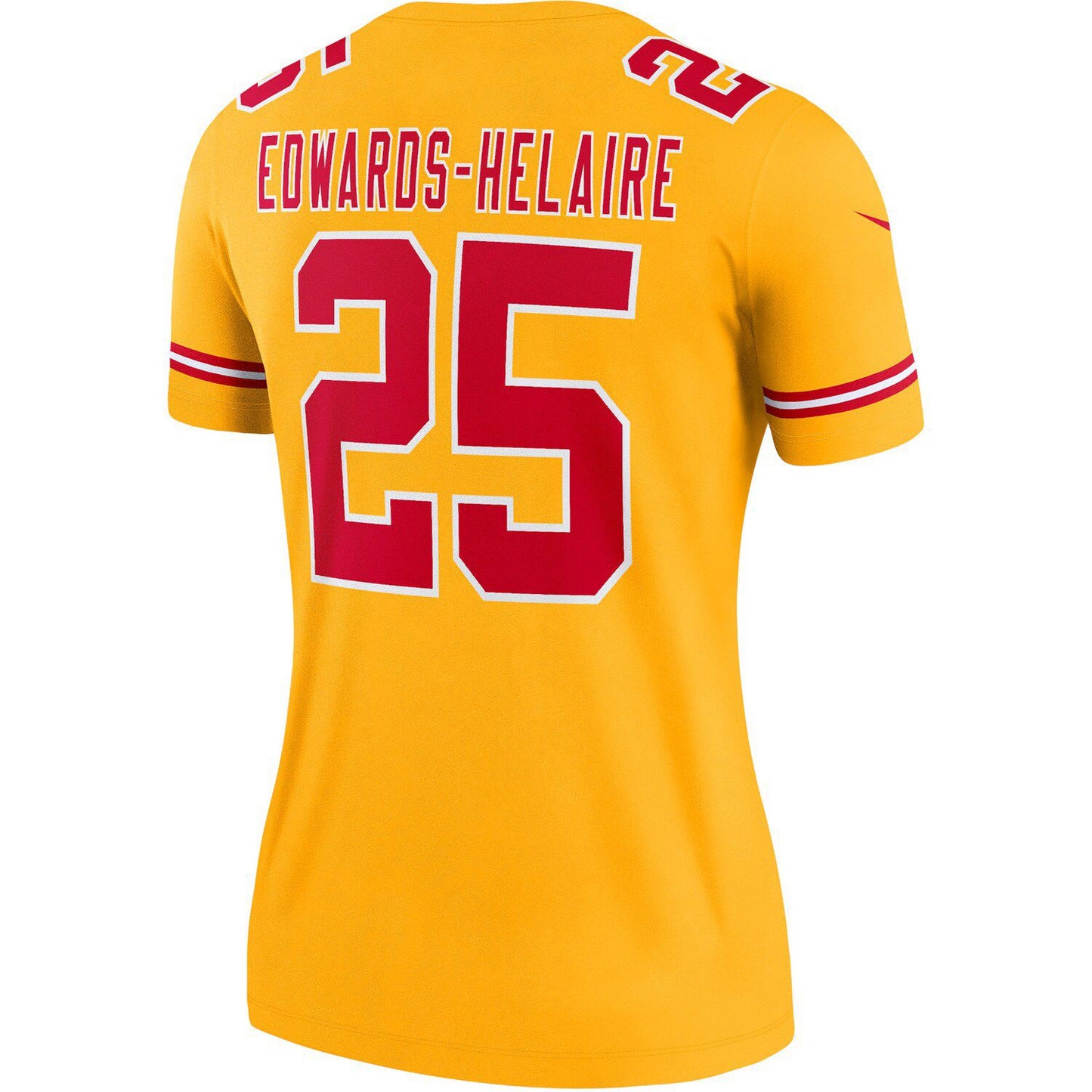 Women's Nike Clyde Edwards-Helaire Gold Kansas City Chiefs Inverted Legend Jersey