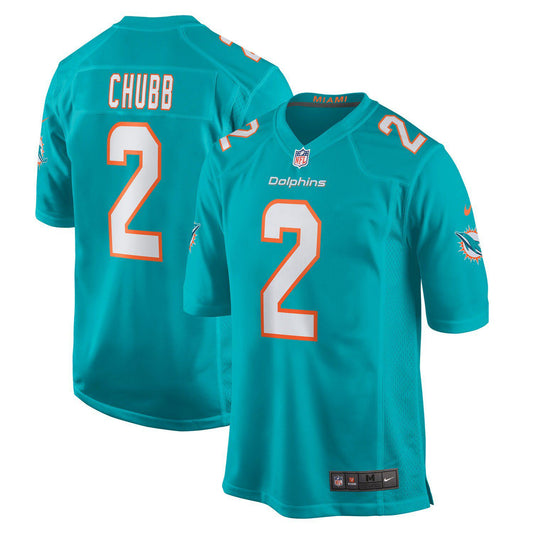 Men's Nike Bradley Chubb Aqua Miami Dolphins Game Player Jersey