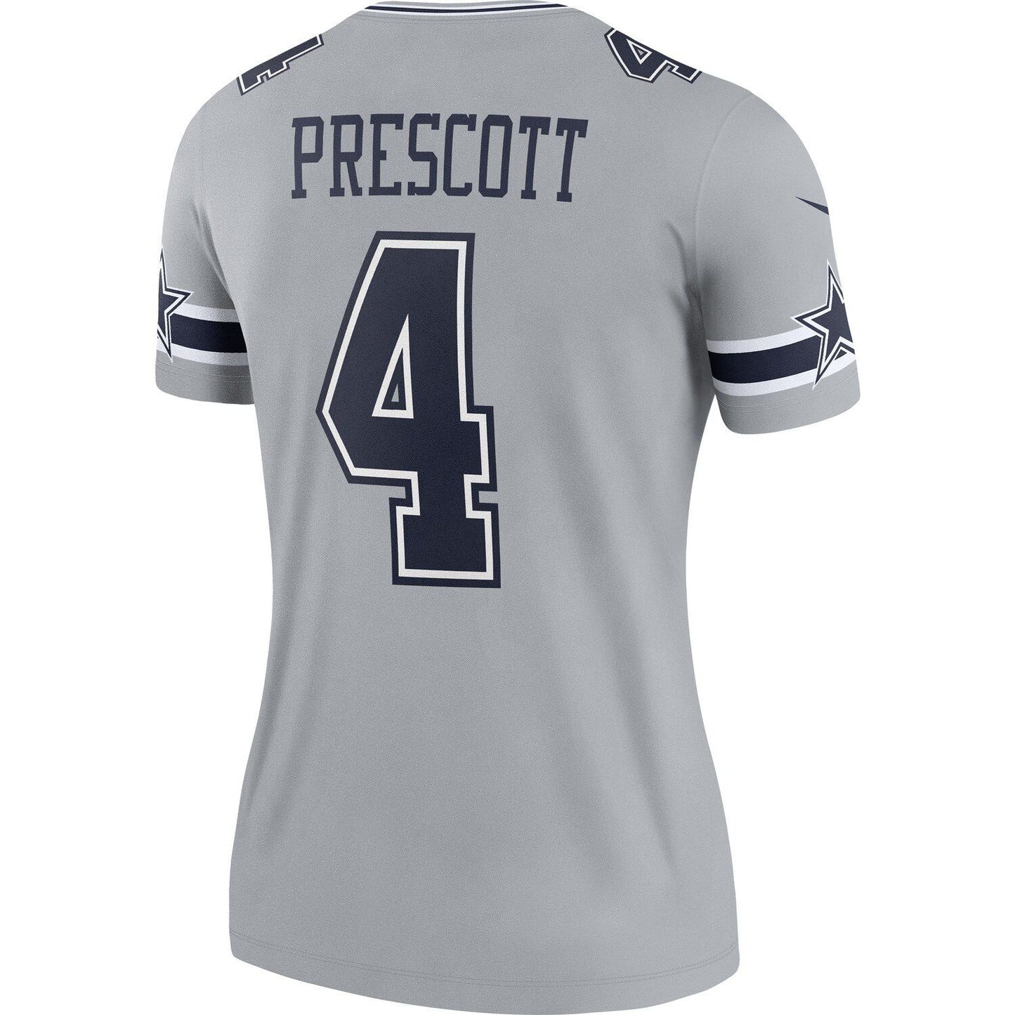 Women's Nike Dak Prescott Gray Dallas Cowboys Inverted Legend Jersey