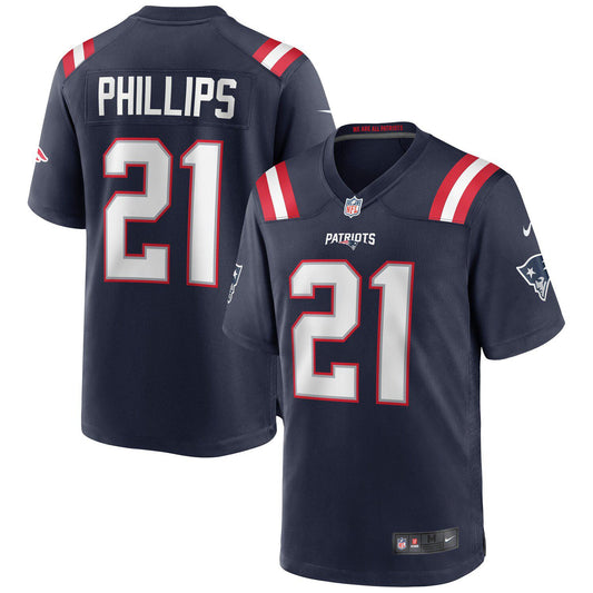 Men's Nike Adrian Phillips Navy New England Patriots Game Jersey