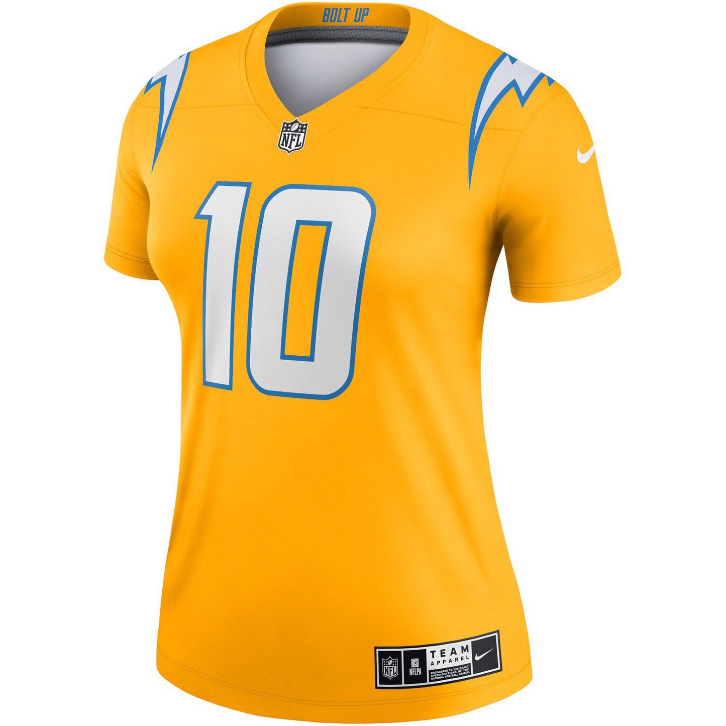 Women's Nike Justin Herbert Gold Los Angeles Chargers Inverted Legend Jersey