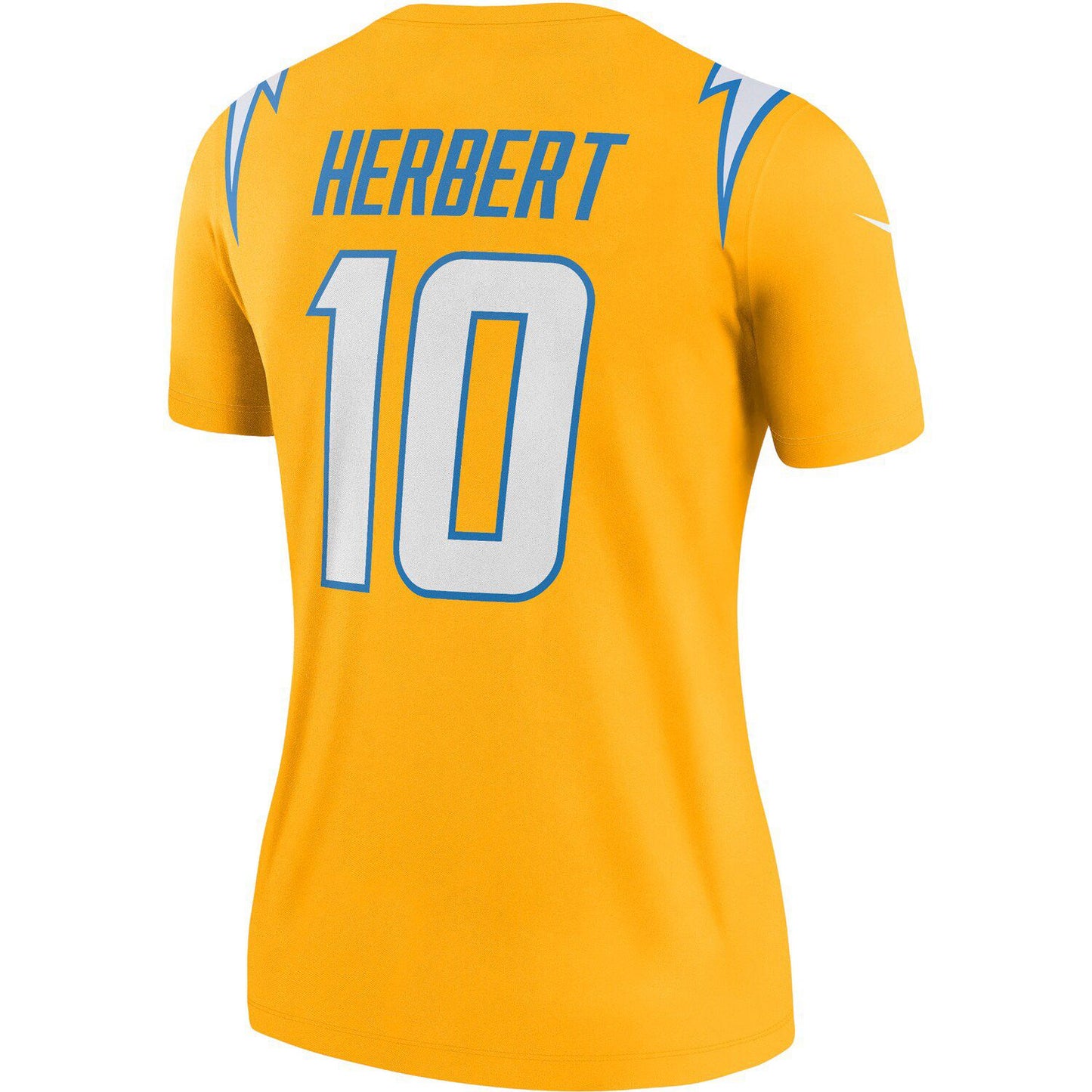 Women's Nike Justin Herbert Gold Los Angeles Chargers Inverted Legend Jersey