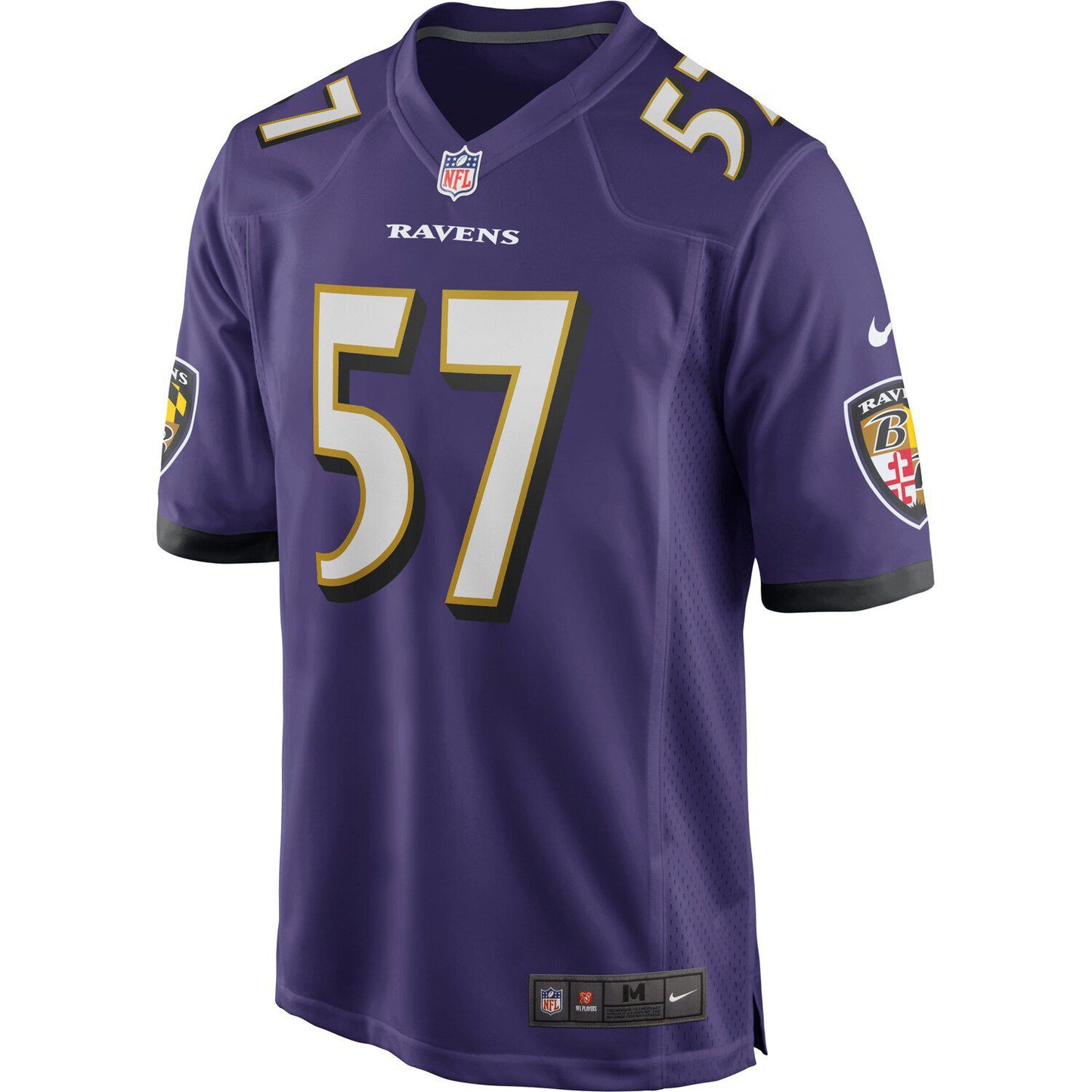 Men's Nike Bart Scott Purple Baltimore Ravens Game Retired Player Jersey