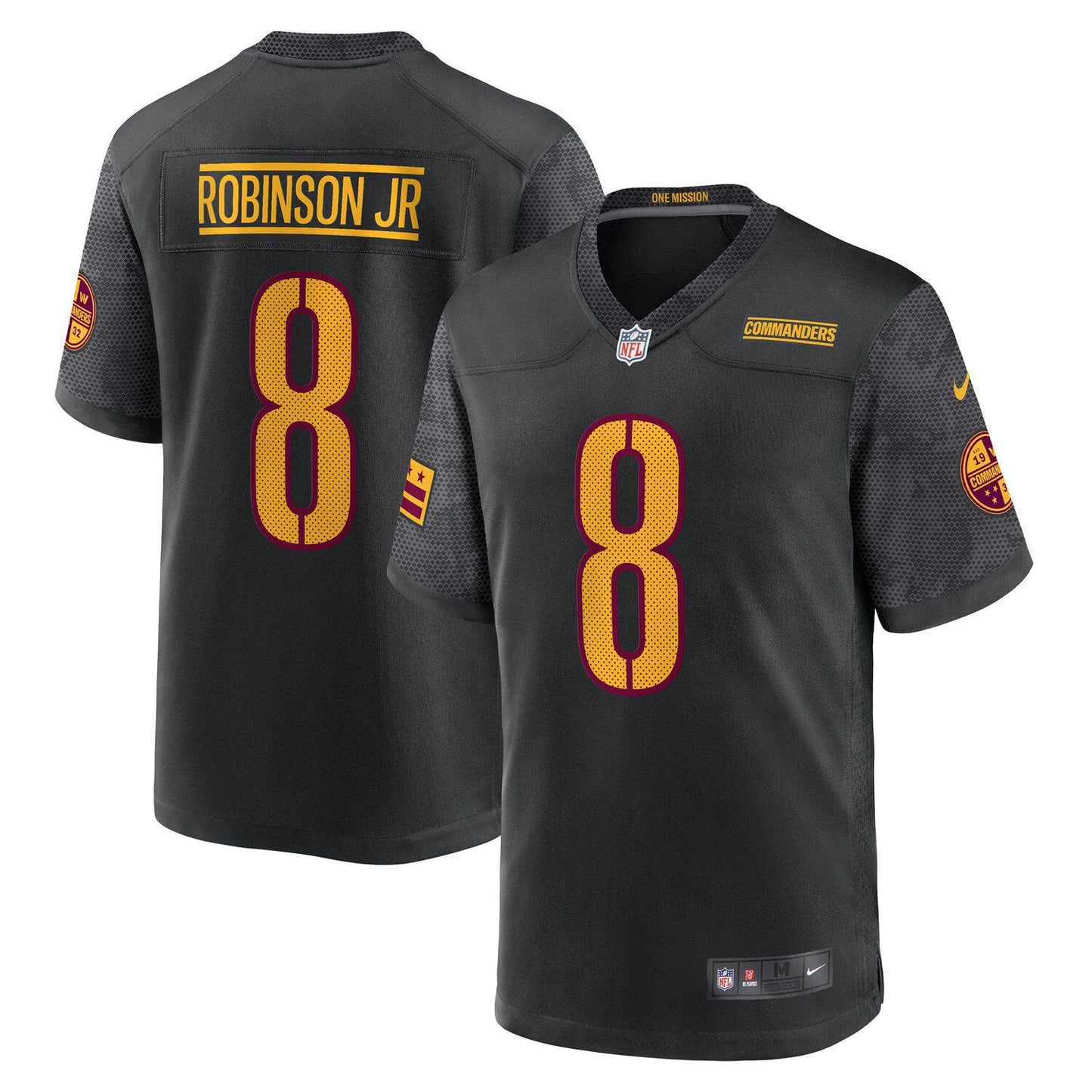 Men's Nike Brian Robinson Jr. Black Washington Commanders Alternate Game Jersey