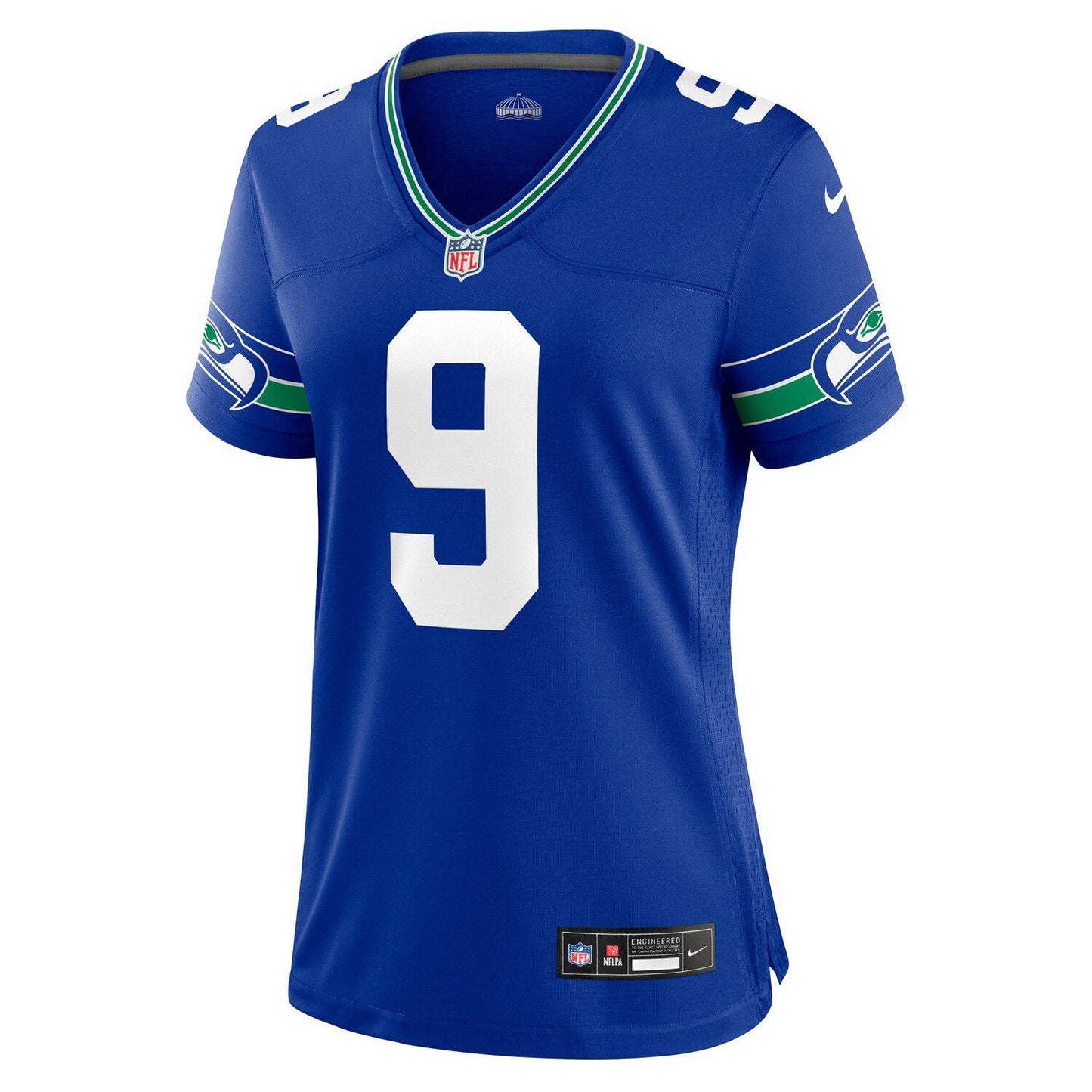 Women's Nike Kenneth Walker III Royal Seattle Seahawks Throwback Player Game Jersey