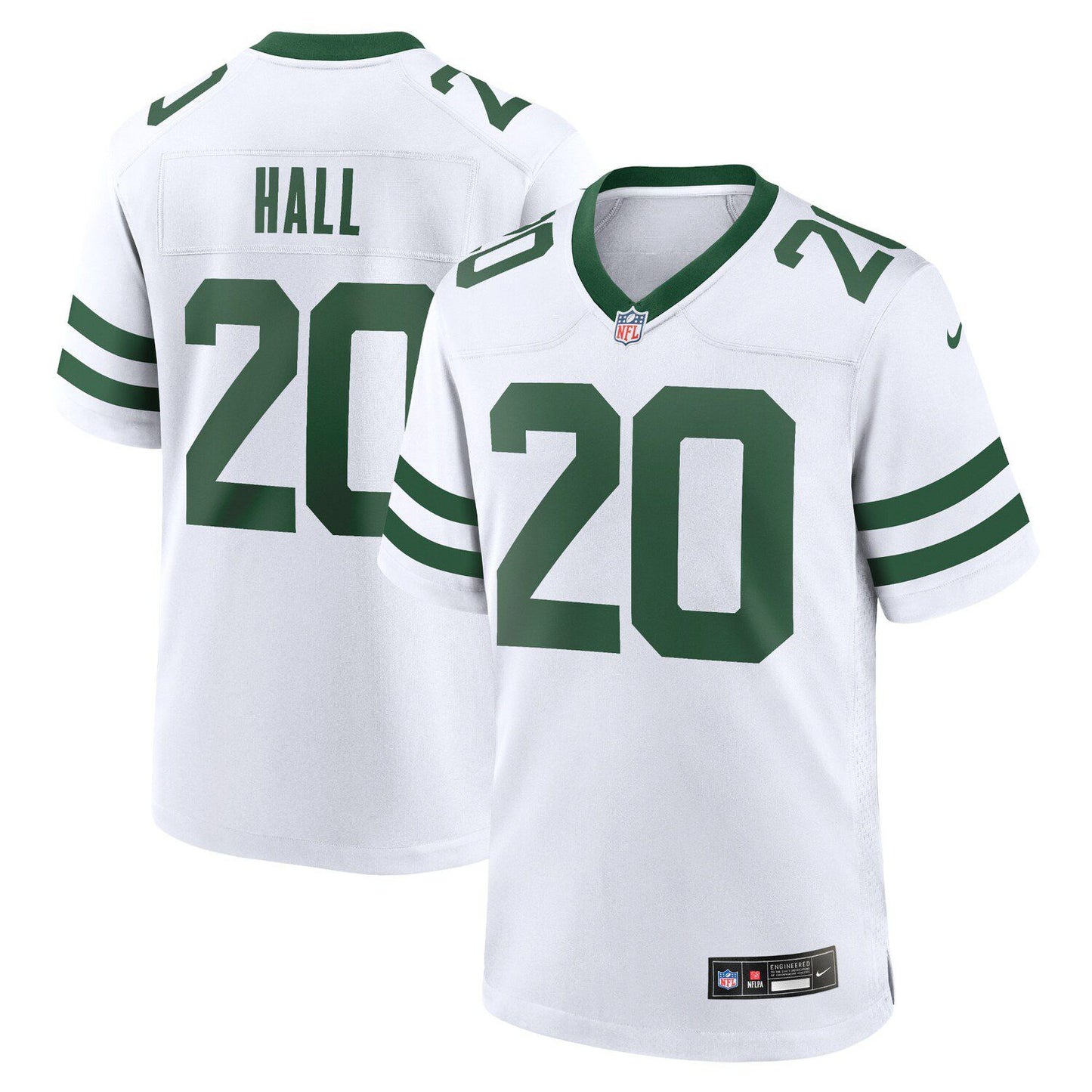 Men's Nike Breece Hall White New York Jets Legacy Player Game Jersey