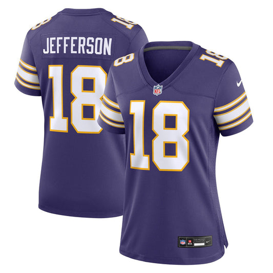 Women's Nike Justin Jefferson Purple Minnesota Vikings Classic Player Game Jersey