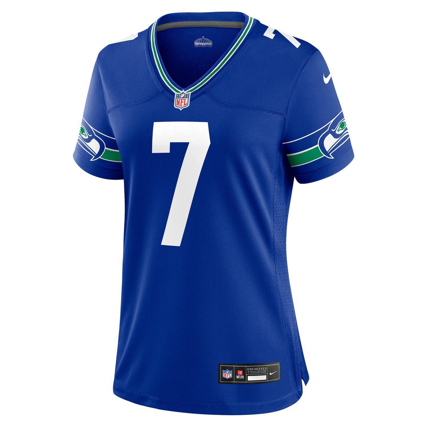 Women's Nike Geno Smith Royal Seattle Seahawks Throwback Player Game Jersey