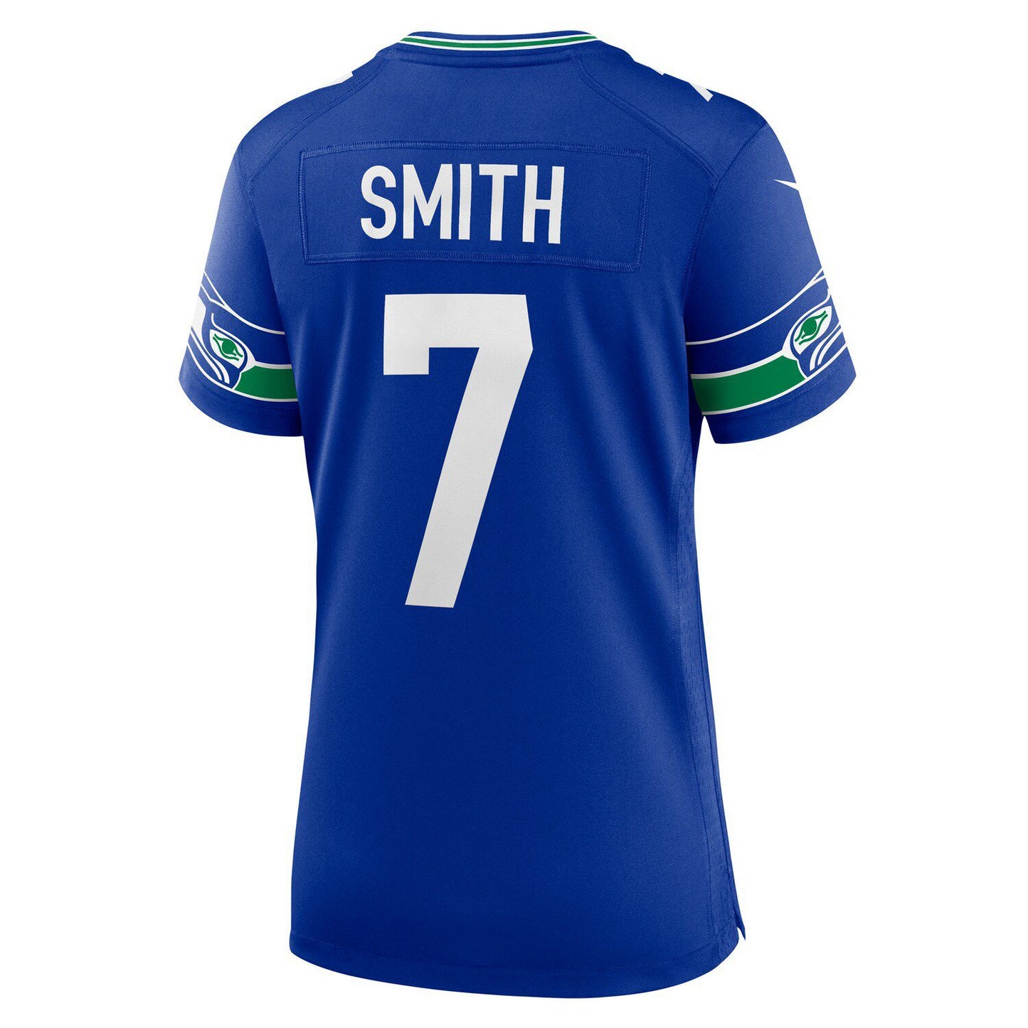 Women's Nike Geno Smith Royal Seattle Seahawks Throwback Player Game Jersey