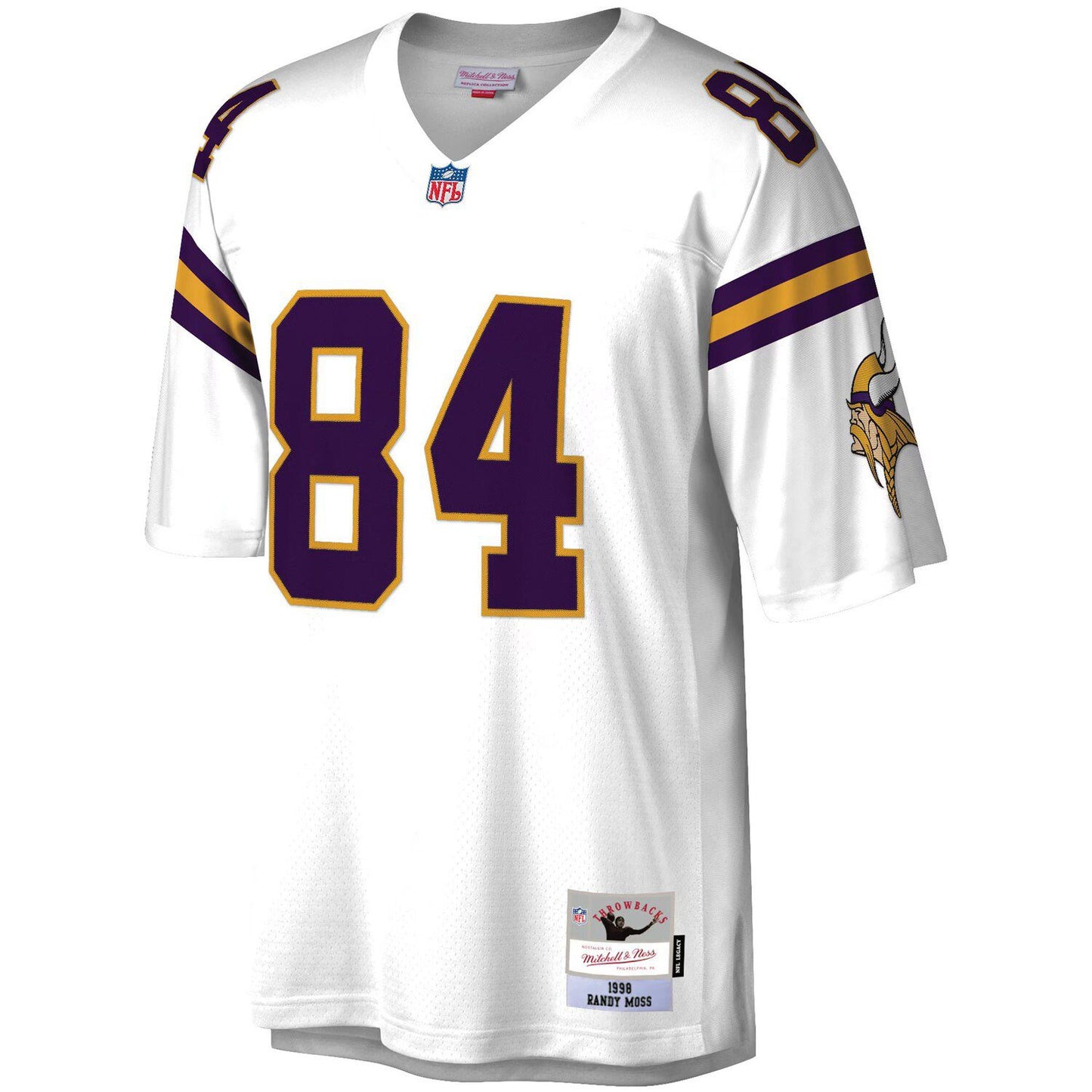 Men's Mitchell & Ness Randy Moss White Minnesota Vikings Big & Tall 1998 Legacy Retired Player Jersey